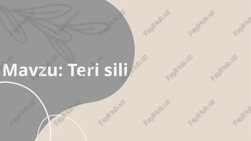 gan teri sili papulonekrotik teri sili indurativ teri sili 6 birlamchi teri sili: birlamchi teri sili juda kam, ilgari sil mikobakteriyasi bilan infeksiyalanmagan insonlarda, asosan, bolalarda uchraydi. kasallik mikobakteriya saqlovchi biosubstratlar (balg’am, solak va boshqalar) bilan kontaktda bo’lganda yuqadi. teri orasida mikrotravmalar, dedaktlar sil qo’zg’atuvchisini teri ichiga kirishi uchun qulay sharoit tug’diradi,. uch haftalik inkubatsion davrdan so’ng zararlangan terida qizg’imtir jigarrang, qattiq konsistensiyali tuguncha paydo bo’ladi va u bir necha kundan so’ng og’riqsiz yaraga aylanadi. ushbu yara atrofida o’tkir yallig’lanish belgilari bo’lmaydi, ba’zan yumshoq, ba’zan esa qattiq konsistensiyali bo’ladi. yara tubida yiringli ajralma, donador manzara va papillomatoz –verrukoz toshmalar kuzatiladi. yara paydo bo’lgandar 2-4 hafta o’tib regionar limfadenit va limfangit aniqlanadi. ushbu klinik ko’rinish birlamchi sil kompleksi deb ataladi. 7 birlamchi teri sili kilinikasi: limfa tugunlari og’rimaydi, avval qattiq konsistensiyali, alohida joylashadi, harakatchan bo’ladi. keyinchalik limfa tugunlari bir-biri bilan qoshiladi, ustidagi teriga yopishadi va yorilib yaralar hosil qiladi. bunday klinik …