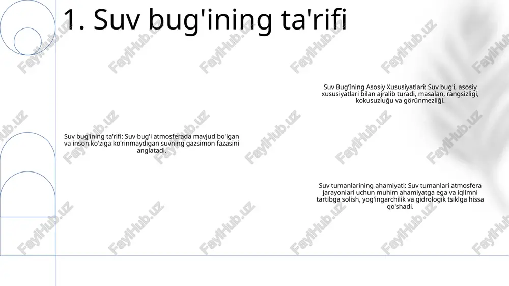 lari.- issiqlik emilimi veya salınımı ile gerçekleşirler. 2- sux bugʻining- oʻrta osiyoda yashovchi qoʻngʻir rangli kichik a hasharot.- choʻl va chala choʻl mintaqalarida uchraydi.- oʻt va moxlar bilan oziqlanadi. 3- assotsiatsiyalar- moddaning asosiy xossalarini belgilaydi.- bu moddani boshqalardan farqlash imkonini beradi.- masalan: erish nuqtasi, qaynash nuqtasi va zichligi. 4. fazali o'tishlar bug 'bosimi:- suyuqlik yuzasidan chiqib ketadigan molekulalar tomonidan ta'sir qiladigan kuch.- harorat va sirt maydoni bilan ortadi. sub bug'ining: - favqulodda vaziyatlarda o'zini o'zi ta'minlaydigan boshpana yaratish uchun taktik strategiya. - materiallarni yig'ish, reja tuzish va boshpana joylarini aniqlashni o'z ichiga oladi. asosiy xossalari:- asosiy ehtiyojlar (boshpana, oziq-ovqat, suv) qondirilishi kerak.- oʻzini-oʻzi taʼminlashi va tashqi resurslarga tayanmasligi kerak.- turli joylarda, jumladan, olis kabinalarda yoki yer osti bunkerlarida joylashgan boʻlishi mumkin. 5. bug 'bosimi molekulyar struktura - molekuladagi atomlar va bog'larning fazoviy joylashuvi. u molekulaning shaklini, bog'lanish uzunligini va bog'lanish burchaklarini aniqlaydi. bu molekulaning fizik va kimyoviy xususiyatlariga ta'sir qiladi. …