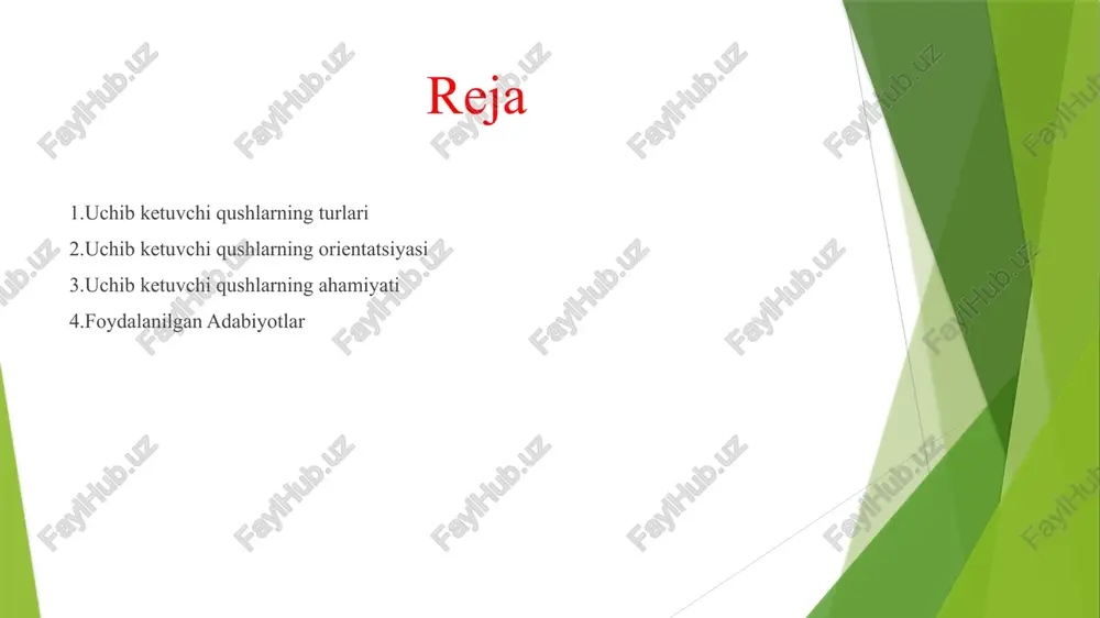 muzlamagan va qisman muziagan yillari o'rta mintaqalarda qishlab qoladi. iqlim qancha kontinental bolsa, uchib ketuvchi qushlar ham shuncha ko'p bo'ladi. o’rdak uchib ketuvchi qushlar yoki migratsiya qiluvchi qushlarning soni shimolga borgan sari oshib boradi. bu qushlar bir yilda 2 marta, ya’ni kuzda qishlash joyiga qarab, bahorda esa uya qurgan yoki tug'ilgan joyiga qarab migratsiya qiladi. kuzgi migratsiya vaqtida qushlar o'rtacha tezlikda uchadi, vaqti-vaqti bilan dam oladi. qushlarning migratsiya yomi har xil uzoqlikda joylashgan. afrikada qishlagan qaldirg'ochlarning yo'li 9—10 ming km. barents dengizida yashaydigan qutb krachkasi qishlash uchun 16—18 ming km uzoqda joylashgan afrika qit’asiga uchib ketadi. mayda chumchuqsimonlar migratsiya vaqtida bir sutkada 50—100 km tezlikda uchadi. samolyot va radar yordamida kuzatish shuni ko'rsatadiki, ko'pchilik qushlarning migratsiyasi 450—750 m balandlikda o'tadi. baland tog'larda qushlar hatto dengiz sathidan 6—9 km balandlikda uchib o'tganligi kuzatilgan. migratsiya qiluvchi qushlar migratsiyadan oldin juda intensiv oziqlanadi va anchagina yog' zahirasi to'playdi. yog' parchalanganda ko'p miqdorda energiya …