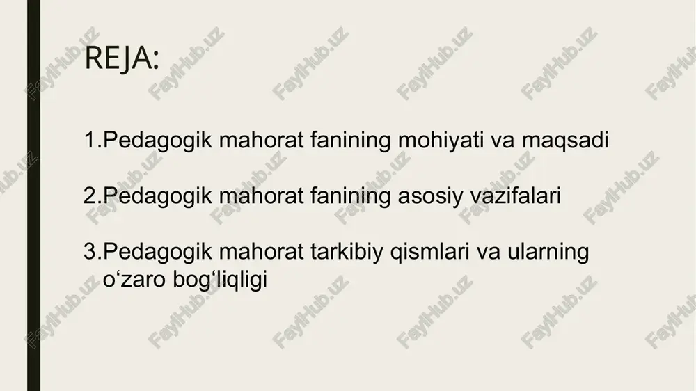 mahorat fani nafaqat o‘qituvchining kasbiy ko‘nikmalarini rivojlantirish, balki uning shaxsiy sifatlarini ham takomillashtiradi. chunki o‘qituvchi nafaqat bilim beruvchi, balki jamiyatda ma’naviy yetakchi sifatida faoliyat yuritadi. ushbu fan orqali pedagogik faoliyatga ijodiy yondashuv, ta’lim jarayonida innovatsion texnologiyalarni qo‘llash ko‘nikmalari shakllanadi. pedagogik mahoratni egallagan o‘qituvchi har bir o‘quvchining qobiliyatini to‘g‘ri baholay oladi, individual yondashuvni tanlaydi va o‘quvchilarning mustaqil fikrlashini rivojlantiradi. shu bilan birga, bu fan o‘qituvchining o‘z kasbiga nisbatan mas’uliyat hissini kuchaytiradi, o‘zini doimo yangilab borish zarurligini anglatadi. pedagogik mahorat ta’lim sifati va samaradorligini oshirishning asosiy omillaridan biri sanaladi. pedagogik mahorat fanining vazifalari keng qamrovli bo‘lib, ular ta’lim jarayonini to‘liq qamrab oladi. birinchi navbatda, o‘qituvchilarda kasbiy malakani oshirish, ta’lim jarayonida samarali metodlarni qo‘llashni o‘rgatish asosiy vazifa hisoblanadi. ikkinchidan, o‘qituvchining muloqot madaniyati, psixologik barqarorligi va emotsional intellektini rivojlantirish muhim yo‘nalishdir. uchinchidan, o‘quvchilarda motivatsiyani oshirish, ta’limga ijobiy munosabatni shakllantirish ham pedagogik mahorat orqali amalga oshiriladi. shu bilan birga, pedagogik mahorat o‘qituvchini o‘z faoliyatini tahlil …