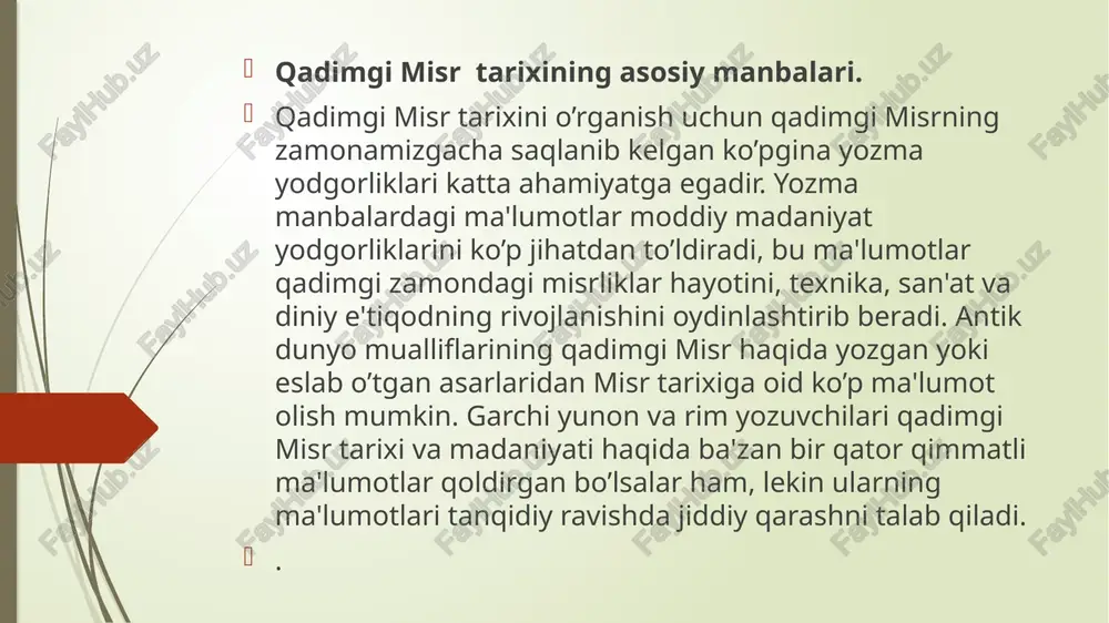 ash, larsa, nippur, eshnunna, mari, ashshur, nineviya va bobil xarobalarini qazish natijasida ma'lum. shaharlarda zinapoyasimon minora, saroylar, ulkan ibodatxonalar, turar joylar, xo’jalik inshootlari, san'at asarlari va uy anjomlari topilgan. mesopotamiyadan, misr, baxrayn va hindistondan er. avv. iii-ii ming yilliklarga oid silindrsimon stealit, lazurit, serdolikdan yasalgan muxrlar ko’plab topilgan. tarixnavislik mixxatni deshifrovkasi (o’qilishi). mesopotamiya, eronga birinchi ilmiy safar qilgan kishi xvii asrda daniyalik olim k.nibur edi. u yevropaga qadimgi eron poytaxti persepol saroyidan mixxat yozuvlarini olib keldi. 1802 yilda klassik fanlar o’qituvchisi nemis olimi grotofend 39 ta belgidan 10 ta mixxatni o’qidi. xix asrning 30-40 yillarida yaqin sharqda uzoq yillar ishlagan ingliz harbiysi va diplomati g.roulingson mixxatlarni o’qilishida katta hissa qo’shdi. u eronda xamadon (midiyaning qadimgi poytaxti ekbatana) shahri yaqinida behistun qoyasida doro i ning uch tildagi ulkan yozuvini topdi. 1947 - yilda roulingson yozuvning bobil qismidagi 600 belgidan 250 tasini aniqladi. olimlar j.oppenxeym, e.xinks va boshqalar mesopotamiyaning akkad mixxatlarini o’qishga …