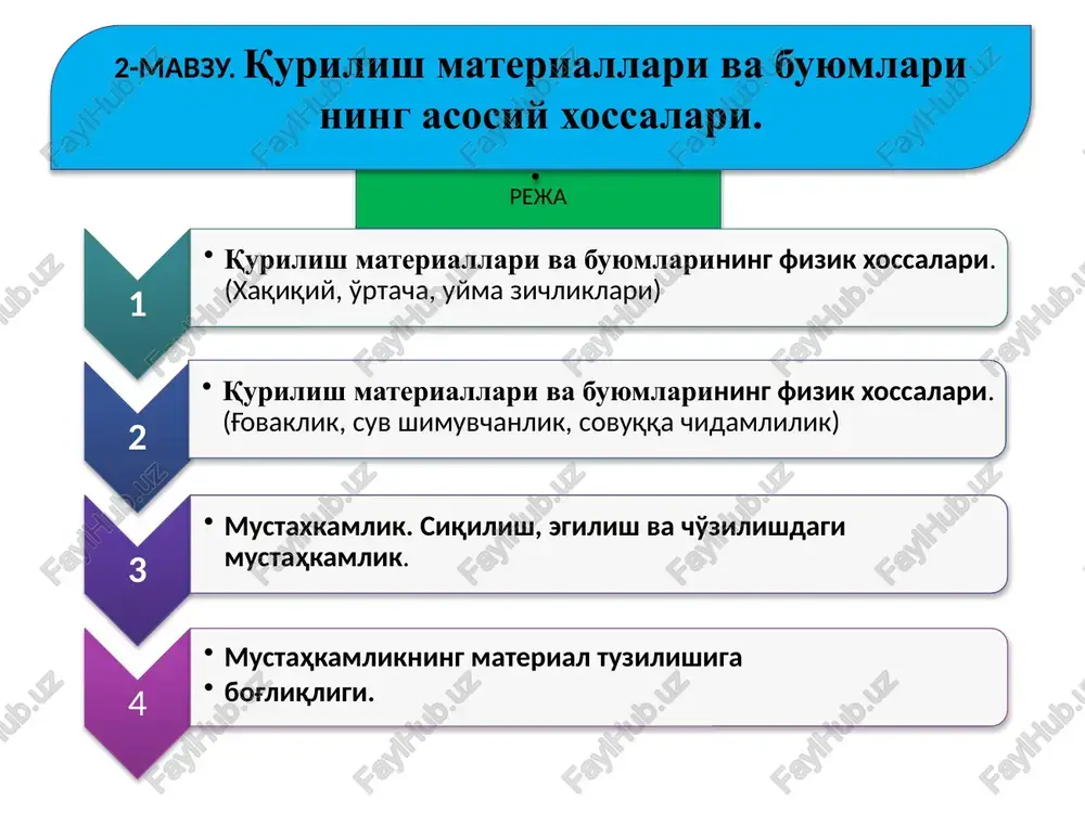 qurilish materiallari va buyumlari asosiy xossalari. - Page 2