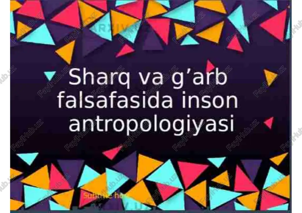 inson falsafiy muammo sifatida - Page 2