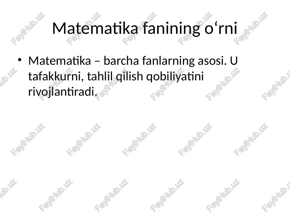 r matematika o‘qitish sifatini oshiradi, o‘quvchilarda ijodiy fikrlashni shakllantiradi. adabiyotlar 1. o‘zbekiston respublikasi ta’lim konsepsiyasi 2. pedagogika fanlari bo‘yicha maqolalar 3. zamonaviy o‘qitish metodlari manbalari /docprops/thumbnail.jpeg
