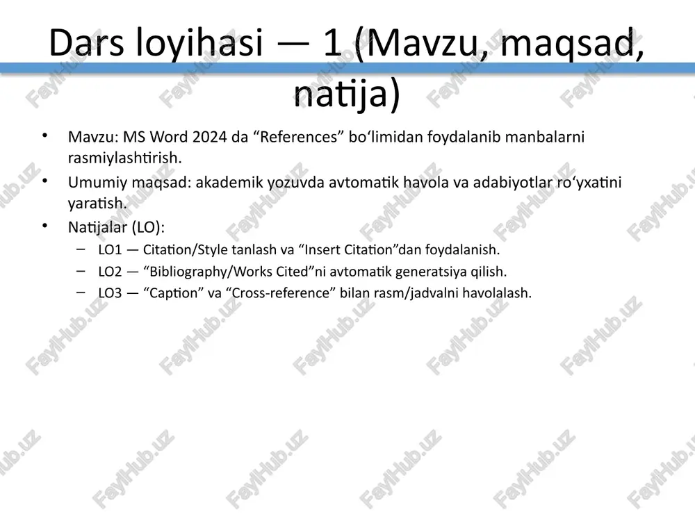 vazifa + treker baholash rubrikasi (ixcham) mezon 1-daraja 2-daraja 3-daraja 4-daraja havola aniqligi ko‘p xato qisman to‘g‘ri asosan to‘g‘ri to‘liq va aniq bibliografiya noaniq qisman format asosan format standartga to‘liq mos cross-ref/caption qilinmagan qisman to‘liq qayta ishlangan, namuna hamkorlik passiv qisman faol barqaror yetakchi /docprops/thumbnail.jpeg