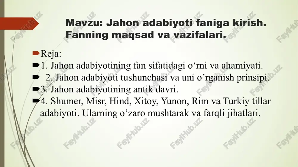 k madaniyat o‘chog‘i antik madaniyat emas, balki sharq ekanligini ko‘rsatmoqda. u ham bo‘lsa, shumerlar dunyosi, shumerlar madaniyati, shumerlar adabiyotidir. ushbu xulosaga ham olimlar birdaniga kelgani yo‘q, albatta. yangilikni birdaniga tan olmagan, tan olishni istamagan olimlar talay bo‘ldi, ular haligacha bor.  bu orada dogma qarashlarga tahrir kiritadigan olamshumul ahamiyatga molik topilmalar, llmiy izlanishlar ko‘payaverdi. natijada amerikalik olim samuel rrameming “tarix shumerda boshlanadi” degan tadqiqot kitobi dunyo ilmiy jamoatchiligi e’tiborini shumerlarga qaratdi. axir, bir necha ming yillar mobaynida insoniyat tarixda bunday xalq yashab o‘tganini bilmas edi-da. faqat xix asrga kelib, bobil (vavilyon) mixxatlarining siri ochilgandagina olimlar shumerlar haqida ilk xabar topishdi. shunday qilib, shumerlar madaniyatidan so‘z ochguvchi mixxatlar bashar ahlining madaniyat beshigi yunoniston emas, balki shumerlar ekanini isbot qildi. toir eftining rossiyada amalga oshirgan, 0 ‘zbekistonda chop etilgan “shumerlar va etruslar - insoniyat tamadduni ibtidosidagi qadimiy turkiylar” deb nomlangan tadqiqoti so‘nggi yillarda yaratilgan va ayni shu masalaga ko‘p jihatdan oydinlik kiritishi …