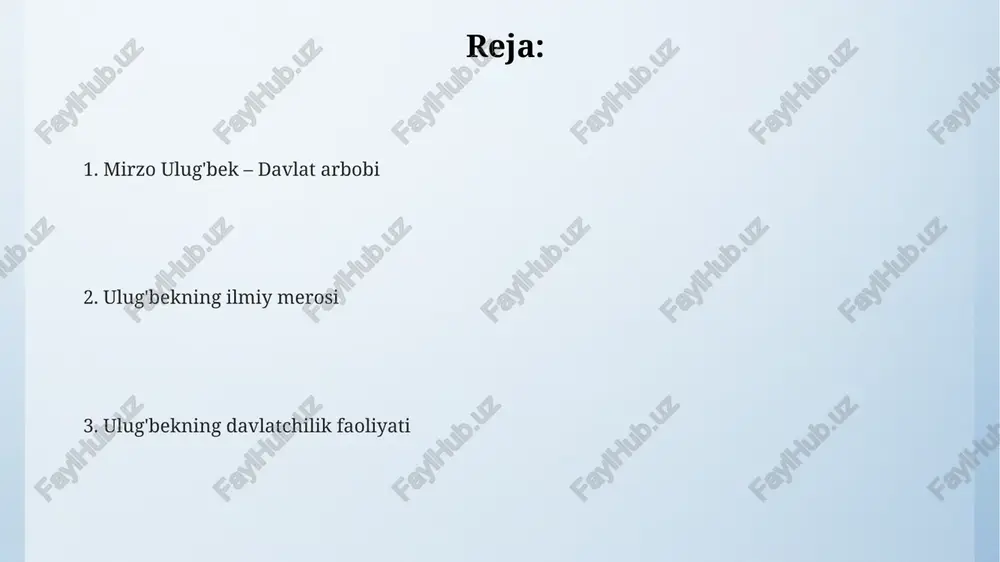 'bekning ilm-fanga homiyligi samarqandda 1420-yilda qurilgan madrasa va uning atrofida shakllangan ilmiy muhit bilan yaqqol namoyon bo'ladi, bu yerda astronomiya rivojlandi. ulug'bek rasadxonasi 1429-yilda qurilgan bo'lib, o'z davrining eng ilg'or asbob-uskunalari bilan jihozlangan edi va yulduzlar jadvali yaratishda muhim rol o'ynadi. ulug'bek davrida matematika, astronomiya, geometriya va geodeziya fanlari rivojlandi, bu esa o'rta asr sharq ilm-fanining yuksalishiga katta hissa qo'shdi. ulug'bekning astronomik kuzatuvlari ulug‘bekning 'ziji jadidi guragoniy' asarida quyosh va sayyoralarning harakatini kuzatish natijasida olingan ma’lumotlar juda yuqori aniqlikda, xatolik darajasi minimallashtirilgan. ulug‘bekning yulduzlar jadvali 1018 ta yulduzning joylashuvini aniqlik bilan belgilab, ptolemeyning yulduzlar katalogidan so‘ng eng yirik va aniq jadval hisoblanadi. samarqand rasadxonasida ulug‘bekning asosiy asbobi, devoriy kvadrantning radiusi 40 metrdan oshiq bo‘lib, osmon jismlarining koordinatalarini aniqlik bilan o‘lchash imkonini bergan. ulug'bek rasadxonasi ulug‘bek rasadxonasi nafaqat astronomik kuzatuvlar markazi, balki o‘z davrining eng yirik ilmiy markazlaridan biri bo‘lib, ko‘plab olimlar jamlangan edi. ulug‘bek rasadxonasi 1420-yillarda qurilgan bo‘lib, uning asosiy …