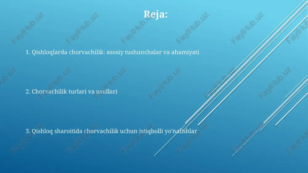 ammo mahsuldorligi yuqori bo'lgan golshteyn friz zotini ko'paytirish muhim. qo'ychilikda jun, go'sht va sut beradigan hisori, jaydari va dorper zotlari yaxshi natija beradi. ularni boqish oson, qurg'oqchil hududlarga moslashgan va tez ko'payadi. e'tiboringiz uchun rahmat @taqdimot_robot image1.png
