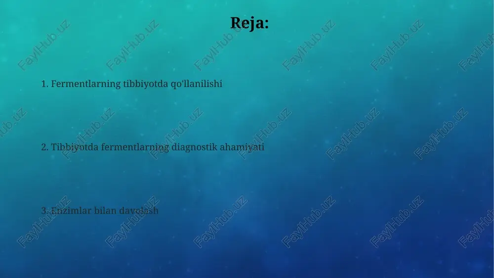 gaucher kasalligi, rekombinant enzimlar bilan davolanadi; bu enzimlar yetishmovchiligini to'ldirib, organizmda moddalar almashinuvini yaxshilaydi. e'tiboringiz uchun rahmat @taqdimot_robot image4.png image2.png
