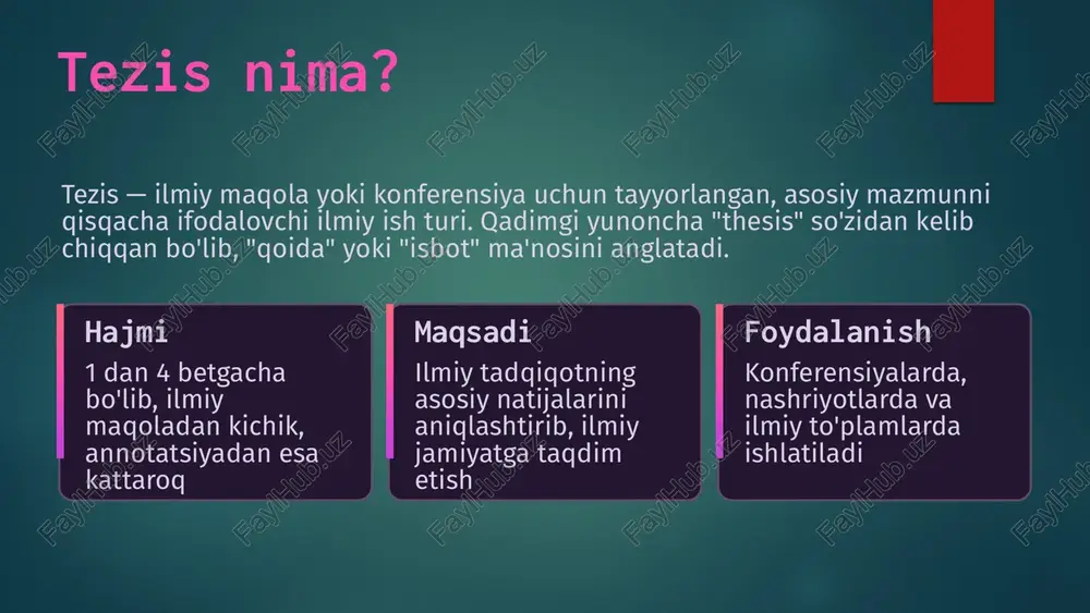 ular muhim? soft skills — bu muloqot, muammolarni hal qilish, hamkorlik va hissiy intellekt kabi texnik bo'lmagan ko'nikmalar. bugungi mehnat bozorida ular texnik bilimlardan ko'ra shuddiy muhimroq, chunki ular loyihaning haqiqiy muvaffaqiyatini ta'minlaydi. muloqot aniq va samimiy fikr almashish liderlik jamoaningidir yo'naltirish hissiy intellekt o'z va boshqalarning tuyg'ularini tushunish 9 loyiha faoliyatida soft skills roli muloqot quvvati samarali muloqot va fikr almashish loyihaning muvaffaqiyatini bevosita oshiradi. birgalikda qaror muammolarni jamoaviy hal qilish va qaror qabul qilish jarayonlarini tezlashtiradi. 10 jamoada ishlash: o'zbekiston sharoitida 60% yoshlari 30 dan kichik o'zbekiston yoshlari 60% dan ortig'i 30 yoshdan kichik, jamoaviy ishda yuqori potentsialga ega 85% hamkorlik qobiliyati ijtimoiy-emotsional o'qitish texnikalariga o'qitilgan yoshlar yuqori natija beradi 11 soft skillsni rivojlantirish usullari 01 rol o'yinlari 02 amaliy mashg'ulotlar 03 mentorlik 12 o'zbekiston yoshlari uchun soft skillsning kelajagi zamonaviy iqtisodiyot bugungi raqamli iqtisodiyotda moslashuvchanlik va jamoaviy ish qobiliyati asosiy talab. karerada rivojlanish yoshlar uchun maxsus treninglar …
