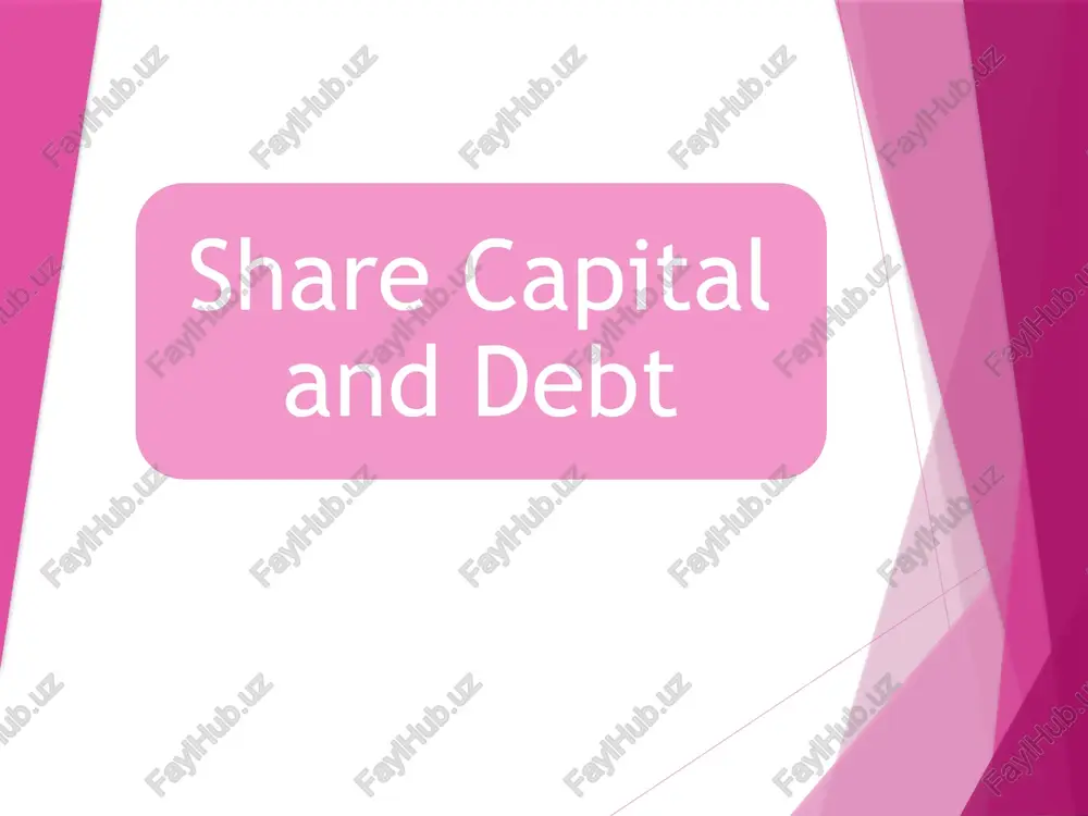 epayment: share capital is not repayable, debt must be repaid. risk: share capital carries lower risk; debt increases financial risk. tax: dividends are not tax-deductible, but interest payments are. voting rights: shareholders vote; lenders do not. advantages & disadvantages of share capital advantages: - no obligation to repay - enhances credibility - no interest payments disadvantages: - dilutes ownership - dividends are not tax-deductible - may lead to loss of control advantages & disadvantages of debt advantages: - interest is tax-deductible - no dilution of ownership - provides financial leverage disadvantages: - regular repayment required - increases financial risk - can affect credit rating if overused conclusion both share capital and debt are essential tools for financing a business. share capital provides permanent funds without repayment obligations, while debt allows businesses to raise capital with fixed repayment terms. a balanced combination of both—known as the optimal capital structure—is necessary to …