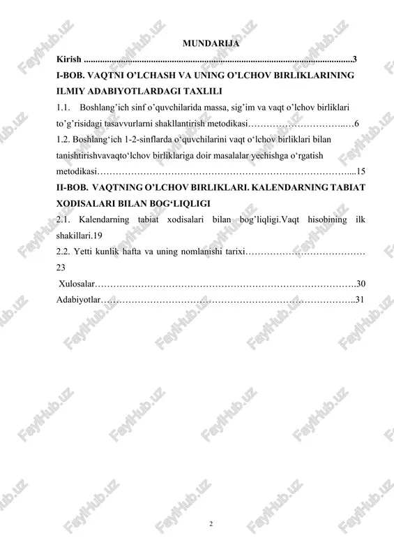 qiladi. biroq, vaqtni o'lchashdagi aniq birliklar, texnologik inqiloblar va ilmiy kashfiyotlar bilan o'zgarib borgan. hozirgi kunda, kvant mexanikasi va nisbiylik nazariyasi kabi yangi ilmiy yondashuvlar yordamida, vaqtni aniq o'lchash yanada takomillashgan. ushbu kurs ishida, vaqtni o'lchash va uning o'lchov birliklari, ularning tarixi, rivojlanish jarayonlari, shuningdek, zamonaviy texnologiyalar va ilmiy tadqiqotlar asosida vaqtni aniqlash usullari tahlil qilinadi. bunday tadqiqotlar vaqtni to'g'ri o'lchashda yuzaga keladigan muammolarni hal qilish va ilm-fan, texnika, sanoat va kundalik hayotda o'z ahamiyatini oshiradi. kurs ishining maqsadi – boshlang‘ich ta’lim bosqichida o‘quvchilarga vaqt tushunchasini to‘g‘ri va ongli ravishda shakllantirish, vaqtni o‘lchash birliklari haqida bilim va ko‘nikmalarni hosil qilishda foydalaniladigan o‘qitish metodlari, didaktik vositalar va texnologiyalarni tahlil qilishdan iborat. shuningdek, bu mavzuni o‘rganish orqali o‘qituvchi qanday metodik yondashuvlar orqali o‘quvchilarda vaqt tushunchasini samarali shakllantirishi mumkinligini aniqlash va ularni amaliyotda tatbiq etish yo‘llarini ishlab chiqish ko‘zda tutiladi. vaqtni o‘rgatishda faqatgina bilim emas, balki o‘quvchilarning hayotiy tajribasi bilan bog‘lanadigan ko‘nikmalarni shakllantirish …