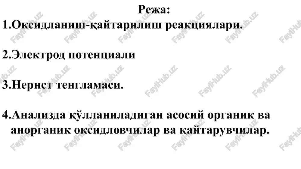 oksidlanish-qaytarilish reaktsiyalari - Page 2