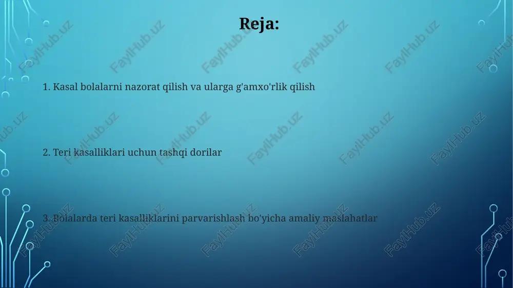 iqa ichida reaksiyalar baholanadi. sirtga surtiladigan dorilarning turlari krem tarkibidagi suv miqdori losyonlarga qaraganda kamroq, yog' miqdori ko'proq bo'ladi. ular terini namlash va himoya qilishda 20-35% yaxshiroq ta'sir ko'rsatadi. bu ta'sir dermatitda juda qo'l keladi. malhamlar tarkibida 80% yog' moddalari bo'lib, terida uzoq muddat qolib, yaxshi himoya qatlami hosil qiladi. mahalliy kortikosteroidlar 2-3 marta ko'proq so'rilishini ta'minlaydi. krem va malhamlar: qo'llash bo'yicha ko'rsatmalar krem va malhamlarni terining zararlangan sohasiga yupqa qilib surting, odatda kuniga ikki-uch marta, shifokor ko'rsatmasiga binoan dozani aniqlang. agar tarkibida kortikosteroidlar bo'lsa, kremni 2 haftadan ko'p qo'llash tavsiya etilmaydi, chunki u nojo'ya ta'sirlarni keltirib chiqarishi mumkin. losonlar va eritmalar: qanday foydalanish kerak losonlar terining katta yuzalariga yupqa qatlamda surtiladi, kuniga 2-3 marta, shifokor ko‘rsatmasiga binoan, yaxshi natijaga erishish uchun foydalaning. eritmalar, masalan, antiseptiklar, yaralarni tozalash uchun ishlatiladi; tozalashdan so'ng sterilli doka bilan quriting, kuniga 1-2 marta amalga oshiring. antigistaminlar: qichishishni kamaytirish antigistaminlar h1 retseptorlarini bloklaydi, bu qichishishning …