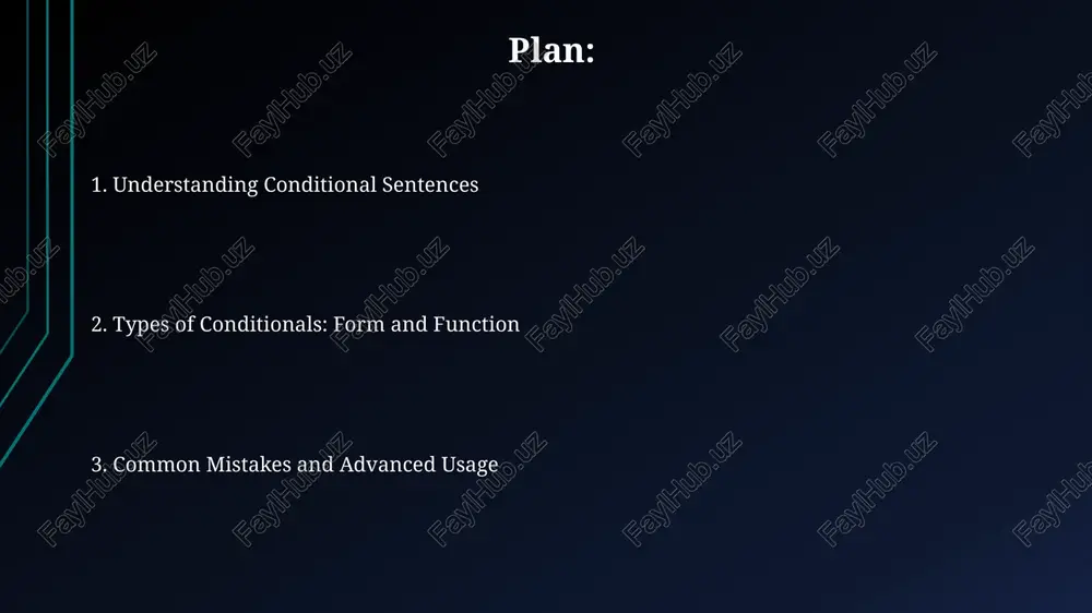 ical outcomes given different prior actions. this conditional helps explore the 'what if' scenarios related to irretrievable past events; for example, 'if i had invested $10,000 then, i might have made $100,000 now'. mixed conditionals: combining past and present mixed conditionals involve two time frames; if the past action had a different result (e.g., if i had studied, i wouldn't be failing class number 3 now). type 3/2 mixed conditionals imagine how past actions alter the present; for example: 'if i hadn't eaten so much, i wouldn't feel sick now'. number 2 is the result. variations in conditional structures mixed conditionals combine time frames; for example, 'if i had studied harder (past), i would have a better job now (present),' blending type 3 and type 2 structures in complex sentence constructions. inverted conditionals, using auxiliary verbs like 'had', 'were', or 'should' at the start, omit 'if' and are more formal: …