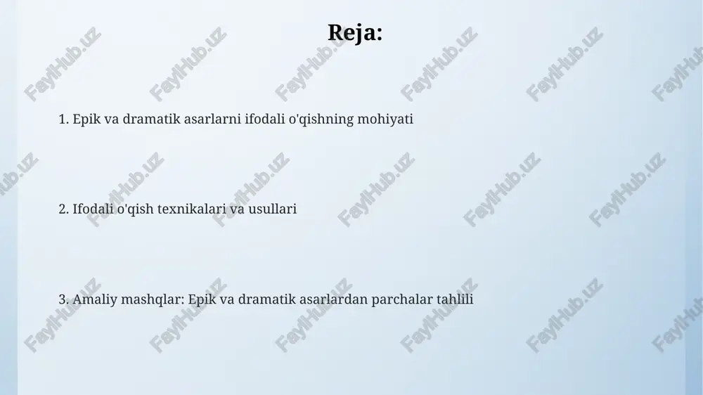 epik va dramatik asarlarni ifodali o'qish - Page 2
