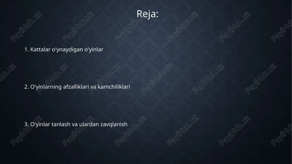radi. katta yoshdagi o'yinchilar muammolarni hal qilishda 25% tezroq bo'lishi mumkin, bu ularning analitik fikrlashini yaxshilaydi. e'tiboringiz uchun rahmat