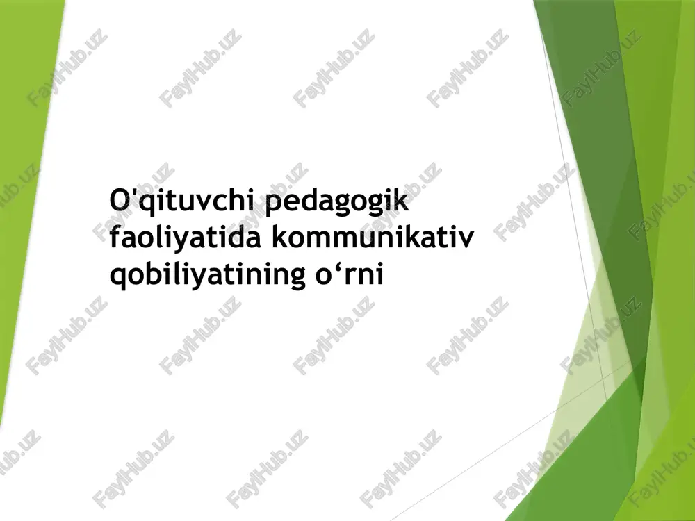 zolar kamayadi, o'quv muhitida ishonch va hamkorlik shakllanadi. natijada o'quv samaradorligi ortadi o‘qituvchi–o‘quvchi muloqotini samarali tashkil etishda kommunikativ qobiliyat: aniq va ravon nutq, faol tinglash, maqsadli savol berish, konstruktiv fikr bildirish, ijobiy qayta aloqa, hissiy intellekt va empatiya, noverbal signallarni boshqarish, madaniy sezgirlik, muloqotda dialogik va talaba markazli yondashuv, jamoaviy vazifalar orqali hamkorlikni rag‘batlantirish, nizolarni hal etish va baholashda ochiqlik taʼminlaydi. o‘qituvchining tinglash va tushunish ko‘nikmalari pedagogik jarayonda o‘quvchilar bilan samarali muloqot, qayta aloqa va individual yondashuvni taʼminlaydi. faol tinglash savollar berish, xulosalash va o‘quvchilarning his-tuyg‘u hamda fikrlarini aks ettirish orqali dars motivatsiyasini oshiradi. empatik tushunish xatoliklarni aniqlash, o‘rganish ehtiyojlarini belgilash va konfliktlarni bartaraf etishda yordam beradi. bu ko‘nikmalar baholash, dars rejalashtirish va pedagogik kommunikatsiya sifatini yaxshilaydi. o‘qituvchining so‘zlash va nutq madaniyati ta'lim samaradorligini oshiradi: aniq va tushunarli izohlar, to‘g‘ri terminologiya, intonatsiya va ritm darsni qabul qilishni yaxshilaydi. madaniyatli nutq motivatsiyani, ishtirokni va talabaning tanqidiy fikrlashini rag‘batlantiradi. nutq odoblari sinf …