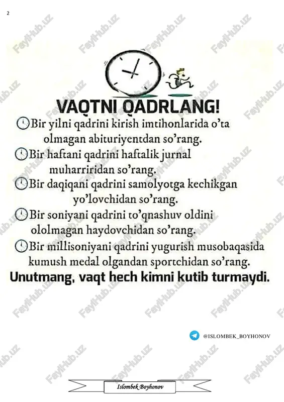arli suyuqlik hayvon tanasiga o'tib, uni falajlaydi. 21 dengiz bo'shliqichlilarini aniqlang. dengizlar tubida yakka o'troq yashaydigan aktiniyalar va o'troq koloniya hosil qiladigan korall poliplar hamda suv qa'rida erkin suzib yurib hayot kechiradigan meduzalar 22 dengizlar tubida yakka o'troq yashaydigan bo'shliqichli organizmni aniqlang. aktiniyalar 23 gidra bo'rtmachalarida nimalar hosil bo'ladi? bittadan yirik tuxum hujayra yoki ko'p miqdorda urug' hujayralar — spermatozoidlar 24 gidra nimasi bilan suvdagi narsalarga yopishib oladi? tovoni 25 gidra qanday harakatlanadi? umbaloq oshib yoki odimlab 26 gidra qanday holatda qishlaydi? zigota ko'p hujayrali hayvonlar: bo‘shliqichlilar tipi iii bob islombek boyhonov 4 27 gidra qanday usulda ko'payganda tanasi sirtida bir nechta kurtaklar paydo bo'ladi? jinssiz 28 gidra tanasi necha bo'lakka ajratilganda ham har qaysi bo'lakdan bittadan gidra tiklanishi aniqlangan? 200 29 gidra tanasi jarohatlanganda qaysi hujayralari tez o'sa boshlaydi va shikastlangan hujayralar o'rnini to'ldiradi. oraliq hujayra 30 gidra tanasi sirtida bir nechta kurtaklar qachon paydo bo'ladi? oziq yetarli bo'lgan …