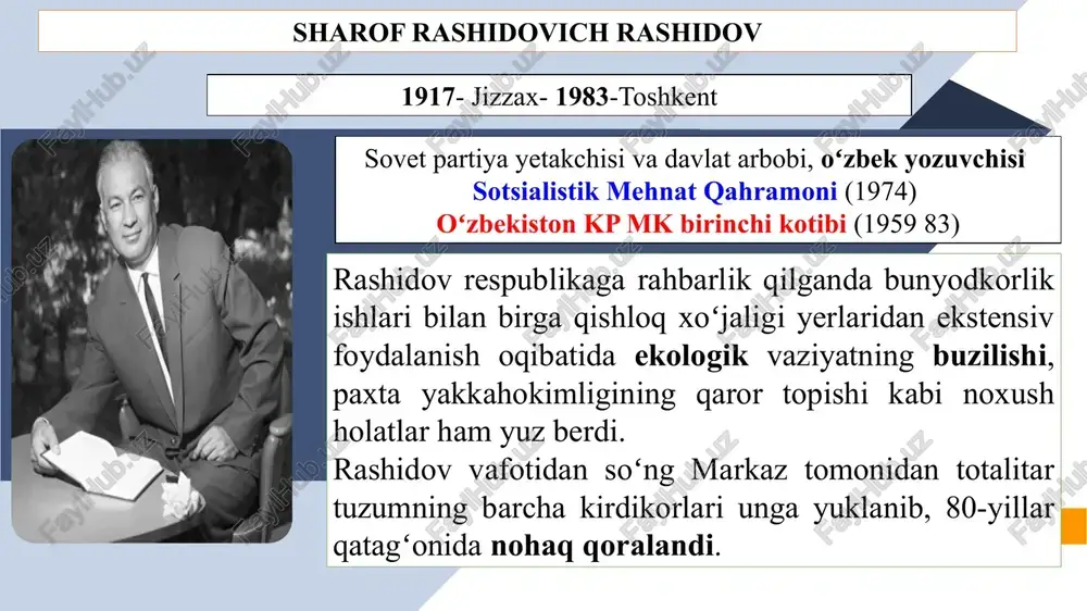 , 4-iyun, 29-iyul kungi tebranishlar uy-joylarni vayron qilgan. asosiy tebranish 1966-68 yillarda yuz berib turgan bir qancha aftershoklar bilan davom etdi. zilzilaning qaytalab turishi 2000 martadan ortiq boʻlgan. uning balandligi 375 metr (14 ta 9 qavatli uy balandligi). teleminora 1978-yildan 6 yil qurigan va 1985-yil 15-yanvarda ishga tushirilgan. 1985-yilda bino balandligi bo‘yicha jahonda 4-o‘rinda turgan. bugungi kunda u markaziy osiyoning eng baland binosi hisoblanadi. mdh davlatlari teleminoralari ichida esa, ostankino keyingi 2-o‘rinni egallaydi. teleminoraning 4 ta tayanchi va unga tutashgan 3 ta oyoqlari 11 metrlik chuqurlikdan ko‘tarilib chiqilgan. minora qurilishi 25 tonna yukni 240 metr balandlikka ko‘taruvchi maxsus krandan foydalanilgan. teleminoraga chiqish uchun shvetsariyaning uchta “shindler” lifti o‘rnatilgan bo‘lib, ularning tezligi 1 soniyada 4,8 metrni tashkil qiladi. toshkent teleminorasi qurilish boshlangan yil 1978-yil mualliflar y. semashko, n. terziyev-sarukov konstruktorlar y. morozov va m. musheyev qurilish vaqti 6 yil ishga tushirlgan vaqti 1985-yil 15-yanvar teleminora balandligi 375 metr umumiy massasi 6 …