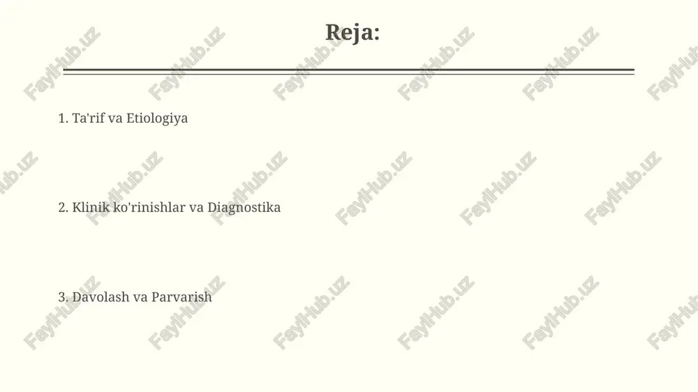 siv terapiyani talab qiladi. davolash propiltiouratsil (ptu) kabi antitiroid dorilar tireoid gormonlari sintezini inhibe qiladi, odatda yuklama dozasi 300-600 mg, keyin har 6 soatda 50-150 mg dozada qo'llaniladi. beta-blokerlar, masalan propanolol, yurak urish tezligini va tremor kabi adrenergik alomatlarni nazorat qilishda muhim rol o'ynaydi, odatda har 6 soatda 40-80 mg dozada buyuriladi. prognoz, profilaktika va hamshiralik parvarishi prognoz, odatda, o'z vaqtida va adekvat davolash bilan yaxshi bo'ladi, ammo davolanmagan yoki kech davolangan taqdirda o'lim darajasi 10-50% gacha bo'lishi mumkin. profilaktika, gipertiroidizmni erta aniqlash va davolashni o'z ichiga oladi; stress, infektsiya va jarrohlik kabi thyrotoxic crisisni qo'zg'atuvchi omillardan saqlanish muhim. e'tiboringiz uchun rahmat @taqdimot_robot image3.png image4.jpg image5.jpg image6.jpg image7.jpg image8.jpg image9.jpg