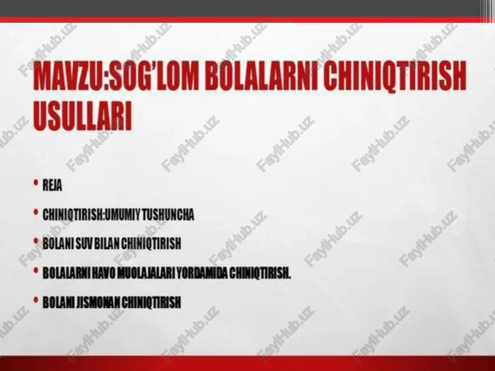 sog`lom bolalarni chiniqtirish usullari - Page 2
