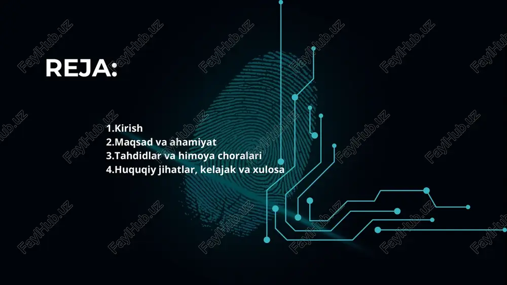 va inson omillarini ham o‘z ichiga oladi. masalan, kompaniyada parol siyosatini to‘g‘ri yo‘lga qo‘yish, xodimlarni axborot xavfsizligi bo‘yicha o‘qitish, va ma’lumotlarni shifrlash kabi amaliyotlar xavfsizlikning ajralmas qismidir. axborot xavfsizligining ahamiyati bugungi kunda har bir tashkilot ma’lumotlarga asoslanib ishlaydi. agar bu ma’lumotlar yo‘qolsa yoki dushman qo‘liga tushsa, korxona jiddiy zarar ko‘radi. shu bois, axborotni himoya qilish har bir sohada zarur. axborot xavfsizligi shaxsiy hayot maxfiyligini saqlaydi, firibgarliklarni kamaytiradi, ishonchni oshiradi va iqtisodiy barqarorlikni ta’minlaydi. axborot xavfsizligi sohasidagi mutaxassislar axborot xavfsizligi bilan shug‘ullanadigan mutaxassislar it xavfsizlik mutaxassislari deb ataladi. ular tarmoqlar, serverlar, dasturiy ta’minotlar va foydalanuvchi ma’lumotlarini himoya qiladi. bunday mutaxassislar har bir yirik tashkilotda mavjud bo‘lib, ular xavfsizlik siyosatini ishlab chiqadi, xavflarni aniqlaydi va ularga qarshi chora ko‘radi. axborot xavfsizligidagi sohalar bu sohada turli yo‘nalishlar mavjud: tarmoq xavfsizligi, ilova (dastur) xavfsizligi, ma’lumotlar bazasi xavfsizligi, xavfsizlik auditi, biznesni uzluksiz davom ettirish rejalari, va raqamli kriminalistika. har bir yo‘nalish ma’lum bir turdagi ma’lumot …