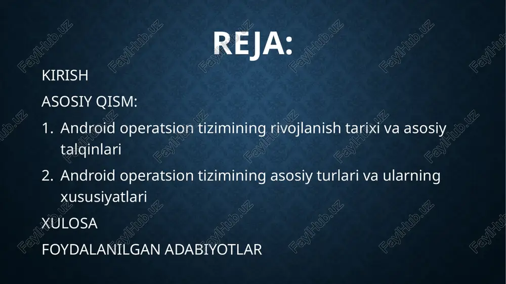 .0) hamda htc dream qurilmasi bilan bozorga chiqqan tizim linux yadrosi va java/dalvik virtual mashinasi orqali ko‘p qurilmali moslashuvchanlikni ta’minladi. 2014 yildan art ijro muhiti standartga aylandi, bu esa ish unumdorligi va energiya samaradorligini barqaror oshirdi. xavfsizlik arxitekturasi bosqichma-bosqich kuchaytirildi: selinux siyosatlari majburiy rejimga o‘tkazildi, tekshirilgan yuklash (verified boot) va ilovalarni tekshiruvchi mexanizmlar rivojlantirildi. platforma-dasturiy ta’minot bog‘liqligini kamaytirish uchun android 8.0 dan boshlab project treble apparat abstraksiyasini qatlamlash orqali yangilanishlarni soddalashtirdi; android 10 davrida project mainline muhim tizim komponentlarini google play orqali moduliy tarzda yangilash imkonini kengaytirdi. shu tariqa android versiyalari interfeys ergonomikasi, resurs boshqaruvi, xavfsizlik va ai xizmatlari integratsiyasi bo‘yicha izchil evolyutsiyani namoyish etdi. android talqinlari uch yo‘nalishda ko‘rinadi. birinchisi, “stock” yoki aosp asosidagi toza android bo‘lib, minimal o‘zgartirish va tezkor yangilanishlar bilan ajraladi; google mobile services qo‘shilgan holatda ekotizimdagi ilovalar va servislar chuqur integratsiyalanadi. ikkinchisi, ishlab chiqaruvchiga xos moslashtirishlar bo‘lib, one ui, miui yoki oxygenos kabi qobiq va …