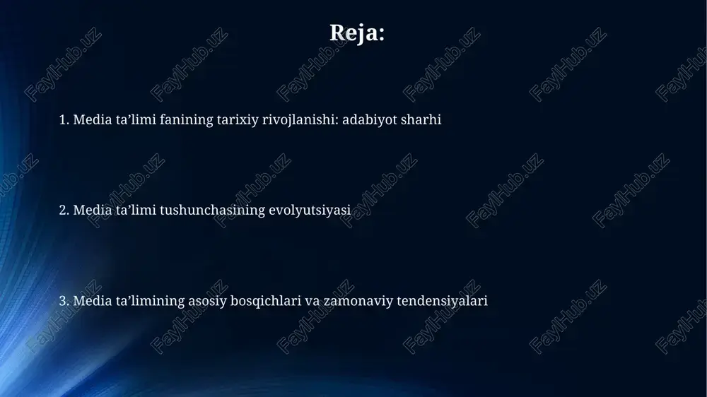 sosga ega bo'ldi, stuart hall kabi olimlarning ishlari orqali madaniy tadqiqotlar va media tahlili bo'yicha yangi yo'nalishlar paydo bo'ldi. turli mamlakatlarda media ta'limi tajribasi (aqsh, buyuk britaniya, kanada, avstraliya) aqshda media ta'limi 1950-yillarda boshlangan, dastlab vizual savodxonlikka e'tibor qaratgan, 21-asrga kelib esa raqamli media savodxonligini qamrab oldi. buyuk britaniyada 1930-yillardan boshlab kino ta'limi rivojlangan, keyinchalik esa 1980-yillarda media ta'limi milliy o'quv dasturiga kiritilgan muhim fan sifatida qaralgan. media ta'limining asosiy nazariyalari va yondashuvlari mediya ta'limi konstruktivistik yondashuvi bilimlarni faol qurishga urg'u beradi, talabalarga 21-asr ko'nikmalarini rivojlantirish uchun muhim bo'lgan ijodiy vazifalarni bajarishga imkon yaratadi. tanqidiy mediya savodxonligi nazariyasi auditoriyani mediya xabarlarini tahlil qilishga undaydi, ularning mafkuraviy nuqtai nazarini va ijtimoiy ta'sirini 360 gradusda ko'rib chiqadi. media ta'limi o'quv predmetining shakllanishi 1920-yillarda sovet maktablarida "ijtimoiy fanlar" doirasida dastlabki media ta'limi elementlari paydo bo'ldi, propaganda va savodxonlikni oshirish maqsadida. xx asrning 60-70-yillarida unesconing roli ortishi bilan media ta'limi g'oyalari keng tarqaldi, tanqidiy …