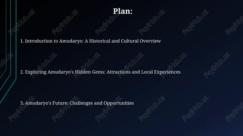 lly adding 1,500 jobs by 2030. sustainable water management strategies for the amu darya river are crucial, necessitating a 20% reduction in agricultural water usage to address ecological threats by 2028. thank you for your attention