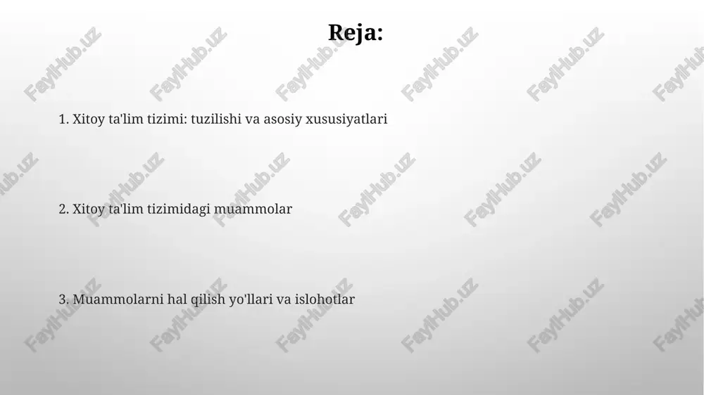 imtihon odatda 2 kundan 3 kungacha davom etadi va xitoy tili, matematika va ingliz tili kabi majburiy fanlardan, shuningdek, ixtiyoriy fanlardan iborat. o'qituvchilarning roli va tayyorlash o'qituvchilar milliy o'quv dasturini tushunishi va uni 9 yillik majburiy ta'lim maqsadlariga moslashtirishi kerak. ularning roli o'quvchilarga bilim berishdan iborat. o'qituvchilarni tayyorlash intensiv bo'lib, nazariya va amaliyotni o'z ichiga oladi. o'qituvchilar kamida bakalavr darajasiga ega bo'lishi talab etiladi va ko'pincha pedagogika bo'yicha ixtisoslashgan. resurslar taqsimoti va tengsizlik xitoyda ta'lim resurslari mintaqalar bo'ylab notekis taqsimlangan, boy shahar maktablari va qishloq joylaridagi maktablar o'rtasida katta farq mavjud. 'key point schools' davlat tomonidan ustuvor moliyalashtiriladi, bu esa elit ta'lim uchun imkoniyat yaratadi, ammo boshqa maktablar resurslar tanqisligidan aziyat chekadi. qishloq va shahar ta'limidagi farqlar qishloq maktablarida malakali o'qituvchilar yetishmasligi sababli, universitetga kirish ko'rsatkichlari shaharlarga nisbatan 30-40% pastroq bo'lishi mumkin. shaharlik o'quvchilar o'rtacha 20-30% ko'proq darsdan tashqari mashg'ulotlarga (repetitorlik, san'at to'garaklari) qatnashadi, bu esa ularning imtihon natijalariga ta'sir …