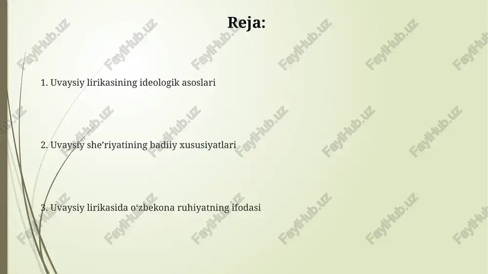 uvaysiy lirikasining g'oyaviy badiiy xususiyatlari - Page 2