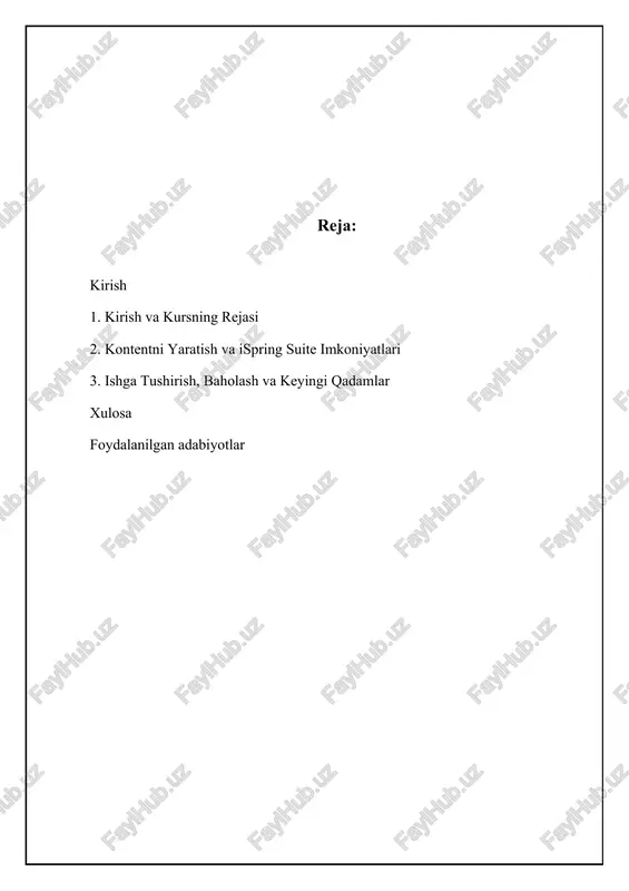 balki insoniyat sivilizatsiyasining darsidir. tarixiy voqealarni o'rganish orqali biz bugungi dunyoni shakllantirgan siyosiy, ijtimoiy va madaniy jarayonlarni tushunishimiz mumkin. bu o'tmishdagi xatolardan saboq olish, kelajakni yaxshiroq rejalashtirish va muammolarni hal qilish uchun muhim ahamiyatga ega. kurs davomida siz turli davrlardagi muhim voqealar, shaxslar va g'oyalar bilan tanishasiz. bizning kursimiz ispring suite platformasida yaratilgan bo'lib, interaktiv elementlar, video materiallar va testlar orqali bilim olish jarayonini yanada qiziqarli va samarali qilishga qaratilgan. kursda siz o'rta osiyo tarixidan tortib, jahon tarixidagi muhim o'zgarishlargacha bo'lgan keng ko'lamli mavzularni o'rganasiz. bizning maqsadimiz - sizga tarixiy faktlarni shunchaki yodlash emas, balki ularni tahlil qilish, baholash va turli nuqtai nazarlardan ko'rib chiqish ko'nikmalarini shakllantirishdir. 📊 tarixni o'rganish: ispring suite imkoniyatlari ushbu jadval tarixiy mavzularni ispring suite yordamida multimedia kurslarida o'rganishning asosiy afzalliklari va muammolarini taqqoslaydi. tarixni o'rganish usuli afzalliklari kamchiliklari ispring suite bilan imkoniyatlar an'anaviy darsliklar qulaylik, arzonlik, keng tarqalganligi. interaktiv emaslik, motivatsiya pastligi, eskirgan ma'lumotlar. ispring …