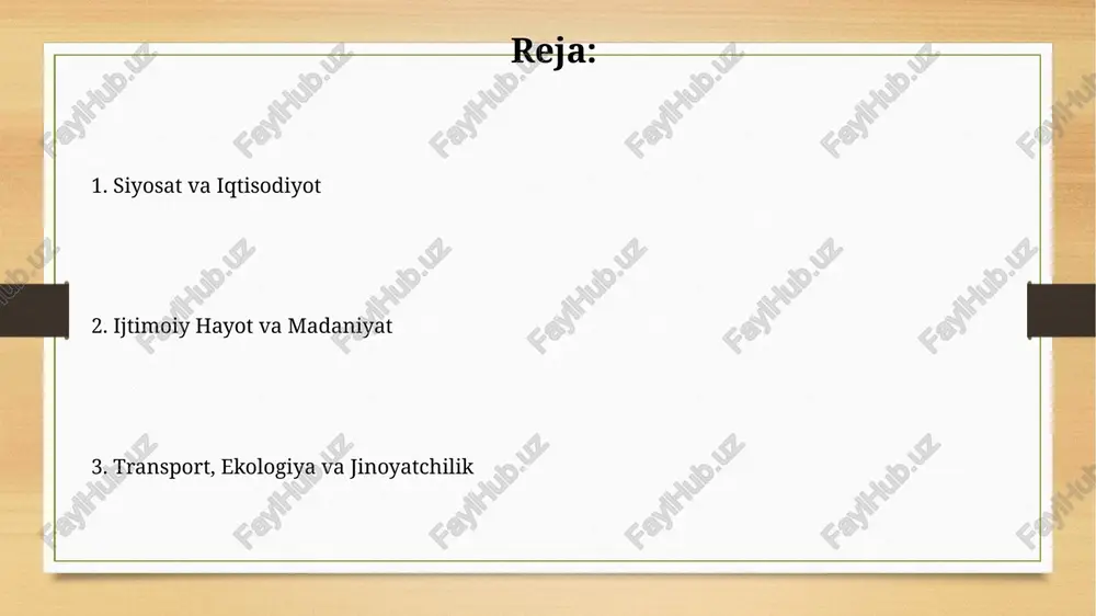 r ishtirok etdi, lazgi unesco ro‘yxatiga kiritilgan. toshkentda alisher navoiy nomidagi opera va balet teatrida “hamlet” baleti premyerasi bo'lib o'tdi, bu spektakl uchun 150 dan ortiq kostyum tayyorlandi. sog'liqni saqlash yangiliklari viloyatda grippga qarshi emlash kampaniyasi boshlandi, 65 yoshdan oshgan aholining 80 foizini emlash maqsad qilingan. vaktsinalar bepul va poliklinikalarda mavjud. yangi tug'ilgan chaqaloqlarni tekshirish dasturi natijasida 10000 nafar chaqaloqdan 5 nafarida metabolik kasalliklar aniqlandi, bu esa erta davolanishga imkon beradi. transport va infratuzilma yangiliklari hududda 2024-yilning uchinchi choragida yangi 15 kilometrlik avtomobil yo'lining qurilishi yakunlanadi, bu transport qatnovini 30 foizga kamaytiradi. jamoat transporti parki 20 ta yangi avtobus bilan to'ldiriladi, ularning 5 tasi elektr energiyasi bilan ishlaydi, bu esa chiqindilarni 10 foizga kamaytiradi. e'tiboringiz uchun rahmat image8.jpg image9.jpg image10.jpg image11.jpg image12.jpg image3.png image4.png