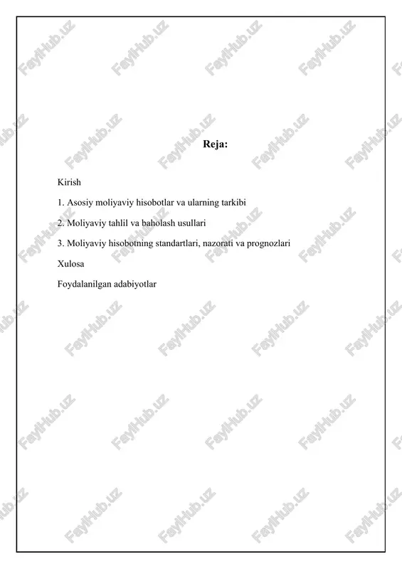 atdor tomonlarga korxonaning iqtisodiy salohiyatini baholash, qarorlar qabul qilish va boshqaruv strategiyalarini ishlab chiqishda muhim ma'lumotlarni taqdim etadi. moliyaviy hisobotlarning aniqligi, ishonchliligi va shaffofligi korxonaning investitsiyaviy jozibadorligini oshiradi va kapital jalb qilish imkoniyatlarini kengaytiradi. shuningdek, u soliqqa tortish bazasini aniqlash va soliq majburiyatlarini bajarish uchun asos bo'lib xizmat qiladi. moliyaviy hisobotlarning asosiy maqsadi korxonaning resurslari, majburiyatlari va kapitali haqida ishonchli va mos ma'lumotlarni taqdim etishdir. bu ma'lumotlar kelgusida pul oqimlarini prognozlash, investitsiya xavfini baholash va korxonaning rentabelligini aniqlash uchun ishlatiladi. shuningdek, moliyaviy hisobotlar korxona boshqaruviga o'z faoliyatini nazorat qilish, resurslardan oqilona foydalanish va moliyaviy barqarorlikni ta'minlash uchun zarur bo'lgan ma'lumotlarni beradi. masalan, aktivlarning qaytarilishi (roa) kabi ko'rsatkichlar korxona aktivlaridan qanchalik samarali foydalanayotganini ko'rsatadi. 📊 asosiy moliyaviy hisobotlar taqqoslash jadvali ushbu jadval asosiy moliyaviy hisobotlar - balans, moliyaviy natijalar to'g'risidagi hisobot va pul oqimlari to'g'risidagi hisobotning maqsadi, tarkibi va foydalanuvchilariga taqdim etadigan ma'lumotlarni taqqoslaydi. hisobot nomi asosiy maqsadi asosiy tarkibi foydalanuvchilarga …