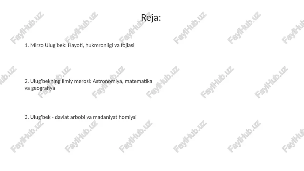 obi 40 metr radiusli kvadrant yordamida yulduzlarning oʻrnini aniqlik bilan oʻlchash imkonini bergan. matematika va geografiyaga qo'shgan hissa ulug'bekning matematikaga qo'shgan hissasi, ayniqsa trigonometriyada sezilarli bo'lib, u sin 1° qiymatini 16 kasr belgisi aniqligida hisoblagan, bu o'sha davr uchun juda katta yutuq edi. geografiyada ulug'bek o'zining "zij-i sultoni" asarida ko'plab geografik koordinatalarni aniqlashtirgan, shaharlar va hududlarning joylashuvini aniqroq belgilagan, bu kartografiyaga muhim hissa bo'lgan. ulug'bek olimlari yer aylanasining uzunligini o'lchashda katta aniqlikka erishganlar, bu geografik o'lchovlarda yangi standartlarni o'rnatgan va keyingi tadqiqotlar uchun asos bo'lgan. davlat arbobi va madaniyat homiysi ulug‘bek davlatni 30 yildan ortiq boshqarib, savdo-sotiqni rivojlantirish, soliqlarni adolatli taqsimlash va infratuzilmani yaxshilash orqali mamlakatning iqtisodiy barqarorligini ta'minladi. uning hukmronligi davrida samarqandda 10 dan ortiq madrasa, masjid, karvonsaroylar qurilib, ilm-fan va madaniyat markaziga aylantirildi. bu binolar hozirgacha saqlanib qolgan. ulug‘bek ko‘plab olimlar va shoirlarni, jumladan, qozizoda rumiyni o‘z saroyiga jalb qilib, ularga homiylik qildi. ularning ilmiy izlanishlari uchun 5000 …