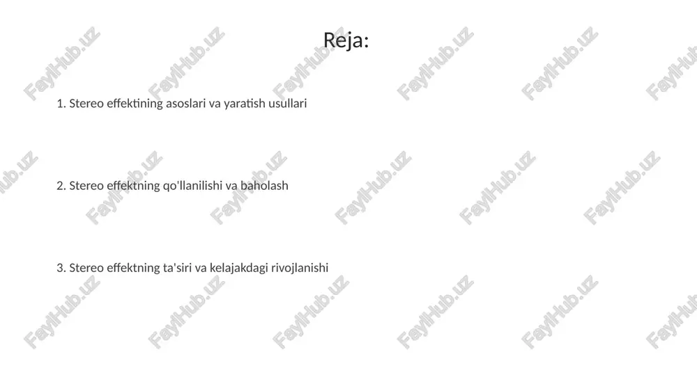 yaratishi mumkin. 3d texnologiyalarda polarizatsiya usuli ikkita tasvirni turli polarizatsiyali filtrlardan o'tkazib, 90 graduslik farq bilan loyihalaydi, bu esa mos keladigan ko'zoynaklar bilan stereo ko'rishni ta'minlaydi. virtual va qo'shimcha reallikda stereo effekt virtual reallik (vr)da stereo effekt chuqurlik illyuziyasini yaratish uchun ikki ko'z uchun biroz farqli tasvirlarni ko'rsatadi, bu esa miyaga 3d ob'ektlarni sezish imkonini beradi. qo'shimcha reallik (ar) da stereo effekt virtual elementlarni real dunyo ko'rinishiga joylashtirish orqali realizmni oshiradi, ko'zlar orasidagi 6-7 sm masofani hisobga olgan holda. stereo effekt vr va arda interaktivlikni yaxshilaydi, foydalanuvchilarga ob'ektlar bilan aniqroq o'zaro aloqada bo'lishga imkon beradi, masalan, jarrohlik simulyatsiyalarida nozik manipulyatsiyalar uchun. stereo effektning amaliy qo'llanilishi kinoda stereo effekt filmlarni yanada immersiv qiladi, tomoshabinni hikoyaga jalb qiladi va 3d filmlar uchun qimmatbaho bo'lib, kassani 25-30% ga oshirishi mumkin. tibbiyotda stereo ko'rish jarrohlik amaliyotlari aniqligini oshiradi, 3d vizualizatsiya orqali kichik tuzilmalarni ko'rish imkonini beradi va xatolarni 10-15% ga kamaytiradi. o'yinlarda stereo effekt …