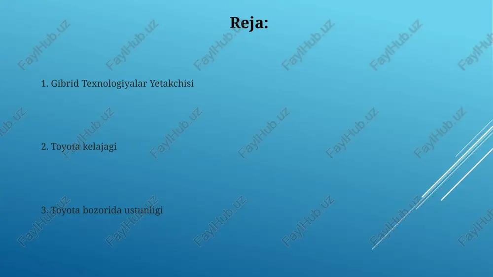 oyota narxlari model (masalan, camry, rav4, corolla), komplektatsiya (le, xle, trd) va yilga qarab sezilarli darajada farq qiladi. aqshning janubi-sharqiy va shimoli-sharqiy hududlaridagi farqlarni ham hisobga olish kerak. yoqilg'i sarfi (mpg) uzoq muddatli qiymatga va umumiy xarajatlarga ta'sir qiladi. jahon miqyosidagi mavjudlik va bozor ulushi bozor ulushi mintaqalarga ko'ra farq qiladi; yaponiyada toyota 30% dan ortiq ustun mavqega ega, aqsh va bir qancha yevropa mamlakatlarida esa volkswagen va general motors kabi raqobatchilar bilan peshqadamlik uchun kurashadi toyota 170 dan ortiq mamlakatda faoliyat yuritadi, jahon bozorida 10% dan ortiq ulushga ega, asosiy ishlab chiqarish markazlari yaponiya (toyota shahri), shimoliy amerika (kentucky, meksika) va yevropa (fransiya, buyuk britaniya)da joylashgan dizayn va estetika toyota dizayni funksional minimalizm (1930-yillar)dan ifodaliroq, biroq o'zini tutadigan estetikaga (2000-yillardan boshlab) o'zgardi. bunga 2007 camry va shimoliy amerika va yevropa kabi turli bozorlardagi rav4 ning global muvaffaqiyati misol bo'la oladi toyota salonlaridagi estetik tanlovlar ergonomika va foydalanish qulayligiga, shuningdek, …