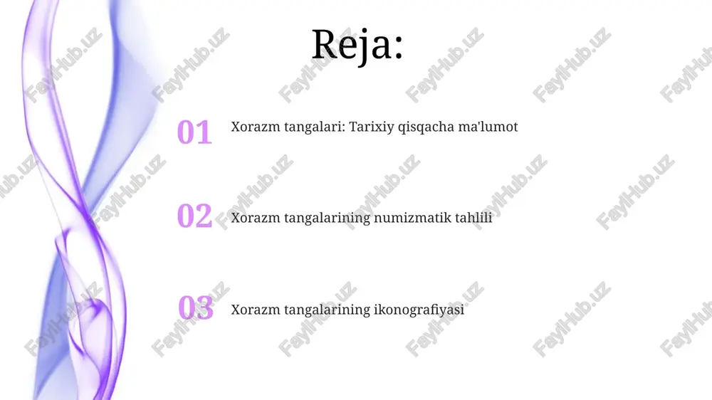 on xorazm viloyatidagi toprak-kala va ayaz-kala kabi joylardagi topilmalarga ta'sir etuvchi (ekstremall harorat, namlik) atrof-muhit omillari tufayli saqlashda muammolarga duch kelmoqda xorazm tangalarini (masalan, kushon, sosoniy va xorazmshoh davrlariga oid) o'rganish uning iqtisodiy va siyosiy tarixiga bebaho ma'lumot beradi. xorazm tangalarining xronologik rivojlanishi mil. 1-4-asrlar: xorazmda sosoniylar davlatining kushon tangalariga zarb qilingan tangalari (pahlavi yozuvi va olovli qurbongoxlar tasvirlangan), sosoniylar nazoratini ko'rsatadi; bu davrga oid tangalar oz, asosan toprak kala kabi qadimiy xorazm joylarida topilgan. 9-11-asrlar: xorazmshohlar dirhamlarining paydo bo'lishi, dastlab abbasid tangalariga o'xshash, keyin esa arab yozuvi va mahalliy ikonografiya bilan noyob uslublarni rivojlantirish; dizayn va ishlatilgan metallarning xilma-xilligining oshishi; xorazmning shahar markazlarida keng miqyosli topilmalar. xorazm tangalarini tayyorlashda ishlatilgan materiallar xorazm tangalari (mil. avv. i asr – mil. xi asr) kumush, oltin va misdan zarb qilingan; qotishmalar davr va hukmdorga qarab farq qilgan, bu xorazmning resurslari va savdo aloqalarini aks ettirgan qadimgi xorazm tangalarini yasashda quyma metall qolipdan …