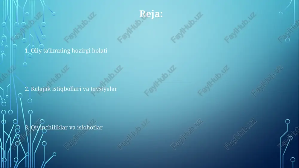 at kollejlaridagi eski infratuzilma, rivojlangan davlatlarga intellektual kuchning oqishi (yillik 10% ga yaqin), va resurslarning notekis taqsimlanishi shahar va qishloq oliy o'quv yurtlari o'rtasida sifat farqlariga olib keladi; natijada milliy rivojlanish maqsadlariga ta'sir qiladi. o'qituvchilarni tayyorlash va malakasini oshirish 12 ta viloyatda tor ixtisosliklar (stem, maxsus ta'lim) bo'yicha malakali o'qituvchilar yetishmayapti. oliy o'quv yurtlari o'qituvchilar uchun kam professional rivojlantirish dasturlarini taklif qilmoqda; kollejlarning atigi 20%ida doimiy professional rivojlantirish (cpr) fakultet tayyorgarligiga kiritilgan 2021-yilgi ta'lim islohoti strategiyasi kompetensiyaga asoslangan o'qituvchilar tayyorlashga, amaliy ko'nikmalar va pedagogik yondashuvlarga urg'u beradi oʻzbekistonning 350 dan ortiq oʻqituvchilar tayyorlash kollej va universitetlari xxi asr koʻnikmalariga moslashtirilgan oʻquv dasturlarini joriy etishda qiyinchiliklarga duch kelmoqda, bu butun mamlakat boʻylab 10 milliondan ortiq talabaga ta'sir koʻrsatmoqda oʻzbekiston kollejlari tadqiqot va innovatsiyalari oʻzbekistonning 320 dan ortiq oliygohlari, toshkent, samarqand va buxoroda 15 dan ortiq oliy ta'lim muassasasi, tadqiqot moliyalashtirishi (yilga har bir muassasaga oʻrtacha 5 million dollar) bilan bogʻliq muammolarga …