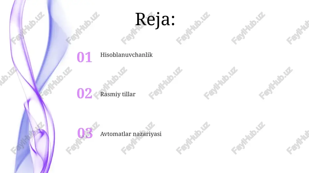 mashina o'rganishi kabi sohalarda global tarmoqlar bo'ylab katta hajmdagi ma'lumotlarni tahlil qilishga ta'sir qiladi. rasmiy tillar va avtomatlar nazariyasi: kontekstsiz grammatiklar (cfg) dasturlash tillari sintaksisini tavsiflaydi; cheklangan avtomatlar (fa) leksik tahlil (masalan, matnni qayta ishlashda muntazam ifodalar)da qo'llaniladi; yig'uvchi avtomatlar (pda) kontekstsiz tillarni aniqlaydi va silikon vodiysidagi kompilyator dizayni va tahlil algoritmlariga ta'sir qiladi. chur-tyuring gipotezası: yechimsiz masalalar (masalan, to'xtash masalasi) mavjud; tyuring mashinalari, lambda hisobi va rekursiv funksiyalar ekvivalent hisoblash modellari; gyodel raqamlash algoritmlar va tabiiy sonlar orasida rasmiy moslama yaratib, turli hisoblash sistemalarida hisoblanish chegaralariga ta'sir qiladi. tyuring mashinalari formal tillar nazariyasi kompyuter fanining nazariy tarmog'i bo'lib, formal grammatiklar (chomsky ierarxiyasi: regular, kontekstsiz, kontekstga bog'liq, rekursiv sanaladigan) va avtomatlar (chekli avtomatlar, yig'ish avtomatlari, chiziqli chegaralangan avtomatlar) yordamida alifbo ustida satrlar to'plamlarini – formal tillarni o'rganadi cherch-tyuring gipotezası, markaziy konsepsiya, odam qalam va qog'oz yordamida hisoblay oladigan har qanday algoritm tyuring mashinasi tomonidan hisoblanishi mumkinligini ta'kidlaydi avtomatlar nazariyasi e'tiboringiz …