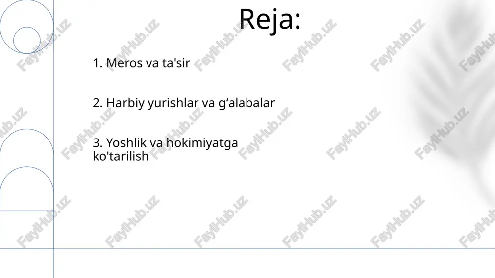 urug'lari bilan (1450-1460 yillar) jiddiy qarshilikka duch keldi; doimiy urushlar resurslarni kamaytirdi, iqtisodiy barqarorlikka va ichki birlashuvga to'sqinlik qildi. 1447-yildan boshlab temuriylar taxtga da'vogarlik inqirozlarining ichki mojarolarga sabab bo'lishi, imperiyani zaiflashtirishi, manguberdining hukmronligini amudaryodan tashqaridagi tashqi tahdidlar va kengayib borayotgan oq qo'yunlu kuchiga qarshi himoyasiz qoldirib, buxoro va uning atrof hududlaridagi hokimiyatini shubha ostiga qo'ydi. 4. 1220-1228 yillar oralig'ida xorazmshoh va g'uriylar hukmdorlaridan tortib olgan hirot, balx, g'azna kabi shaharlarni o'z ichiga olgan eron va markaziy osiyodagi muvaffaqiyatli yurishlari bilan mintaqadagi hokimiyatini mustahkamladi. jaloluddin manguberdining qobul yaqinidagi parvon jangida (1221) chingizxon qo'shinlariga qarshi tog' daralari orqali qarshilik ko'rsatib, katta yo'qotishlar yetkazgani va hindistonga bo'lgan mo'g'ullar yurishini kechiktirgani. 5. harbiy yurishlar va gʻalabalar 1398-yilda dehlida xalji sultoni jaloluddin manguberdi timurga qarshi jang qilgan; manguberdi qo'shini (o'n minglab askarlardan iborat bo'lgan) timurning 100 mingdan ortiq qo'shiniga yengilgan; natijada dehli vayron qilingan. 1526: panipatning birinchi jangida; ibrohim lodining 100 000 kishilik qoʻshini (afgʻon …