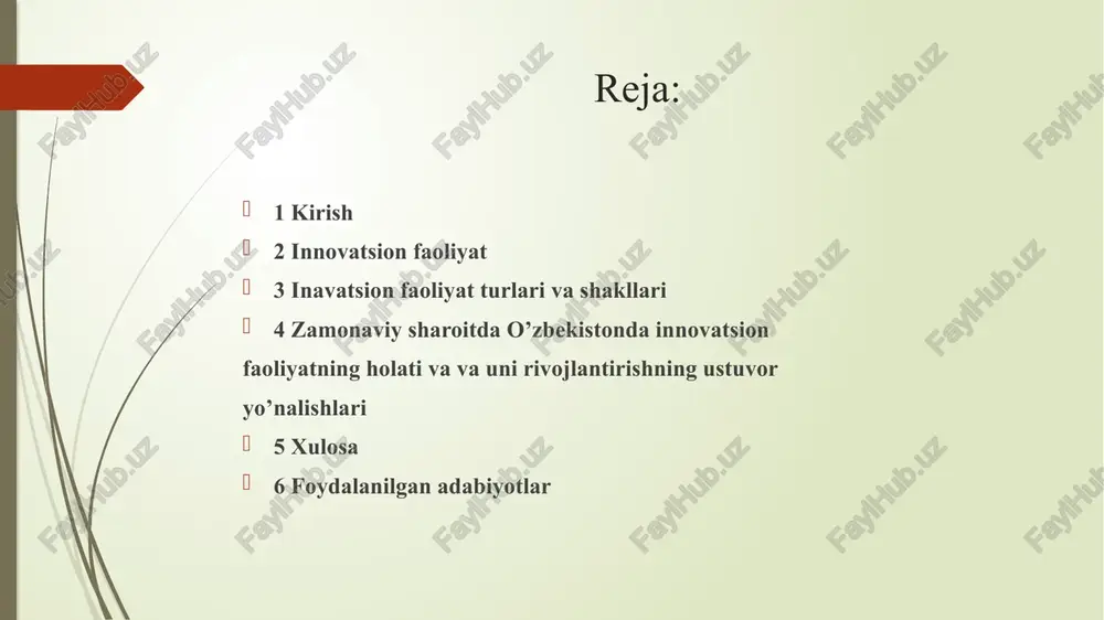 kiritilgan yoki shaxsiy ehtiyojlar uchun foydalaniladigan, qo‘llanilishi amaliyotda katta ijtimoiy-iqtisodiy samaraga erishishni ta’minlaydigan yangi ishlanma. innovatsion faoliyatni davlat tomonidan qo‘llab-quvvatlash va rag‘batlantirish innovatsion faoliyatni amalga oshiruvchi sub’ektlar uchun zarur huquqiy, iqtisodiy va tashkiliy shart-sharoitlar yaratish, innovatsion loyihalar hamda yangi ishlanmalarni moliyalashtirish maqsadida amalga oshiriladi. innovatsiyalarni yaratishga doir davlat buyurtmasini shakllantirish va tasdiqlash o‘zbekiston respublikasi fanlar akademiyasi, vazirliklar, idoralar va boshqa manfaatdor tashkilotlar takliflari asosida vakolatli davlat organi tomonidan amalga oshiriladi. innovatsion faoliyat innovatsion faoliyat — ishlab chiqarilayotgan mahsulotlar (tovarlar, xizmatlar) nomenklaturasini kengaytirish va yangilash va sifatini yaxshilash, ularni tayyorlash, keyinchalik ichki va xorijiy bozorlarda joriy etish va samarali amalga oshirish texnologiyalarini takomillashtirish uchun ilmiy tadqiqotlar va ishlanmalar natijalarini ishlatish va tijoratlashtirishga qaratilgan, birgalikda innovatsiyalarga olib keladigan ilmiy, texnik, texnologik, tashkiliy, moliyaviy va tijorat tadbirlarini kompleksni nazarda tutuvchi faoliyat. google ilovasi dunyodagi eng ko‘p foydalaniladigan ilova hisoblanadi. innovatsion faoliyat turlari va shakllari innovatsion faoliyatning bir necha turlari mavjud: ilmiy tadqiqotlar va …