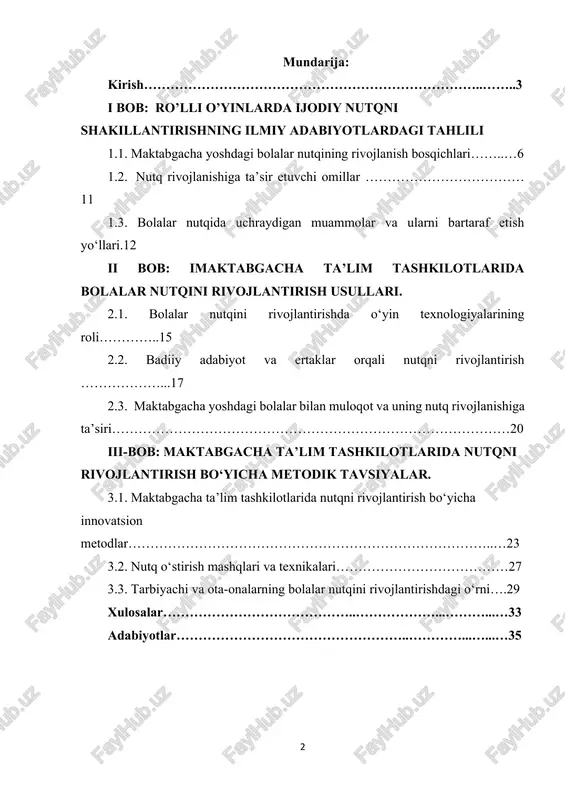 – bu ularning aqliy rivojlanishi, ijodkorlik qobiliyatlari va shaxsiy fazilatlarini shakllantirishda muhim ahamiyatga ega. ushbu jarayon doirasida, bolalarning aqliy qobiliyatlarini rivojlantirish uchun zamonaviy uslublar va ta'lim metodlaridan foydalanish zarur. bolalarning nutqini rivojlantirish — maktabgacha va boshlang‘ich ta’limda eng muhim pedagogik vazifalardan biridir. nutq nafaqat bolalarning muloqot qobiliyatini oshiradi, balki ularning fikrlash, ijodiy tasavvur va hissiy tajribalarini shakllantirishga ham xizmat qiladi. shu nuqtai nazardan, ro‘lli o‘yinlar bolalarda ijodiy nutqni rivojlantirishning samarali vositasi sifatida e’tiborga loyiqdir. ro‘lli o‘yinlar — bolalar o‘zlarini turli ijtimoiy rollarda sinab ko‘rishlari, turli vaziyatlarda o‘z fikrlarini ifodalashlari va fantaziyalarini rivojlantirishlari uchun yaratilgan faoliyat shaklidir. bunday o‘yinlar bolalarda nafaqat nutq ko‘nikmalarini, balki ijtimoiy-hissiy qobiliyatlarni ham shakllantiradi. shu sababli, pedagogik amaliyotda ro‘lli o‘yinlarni qo‘llash orqali ijodiy nutqni rivojlantirish mavzusi dolzarb va ahamiyatlidir. mavzuning dolzarbligi:maktabgacha taʼlim tashkilotlarida bolalar nutqini rivojlantirishni tashkil etish jarayoni ta'lim tizimining eng muhim jihatlaridan biridir. nutq, insonning o'z fikrlarini, hissiyotlarini va tajribalarini ifoda etishining asosiy vositasi bo'lib, …