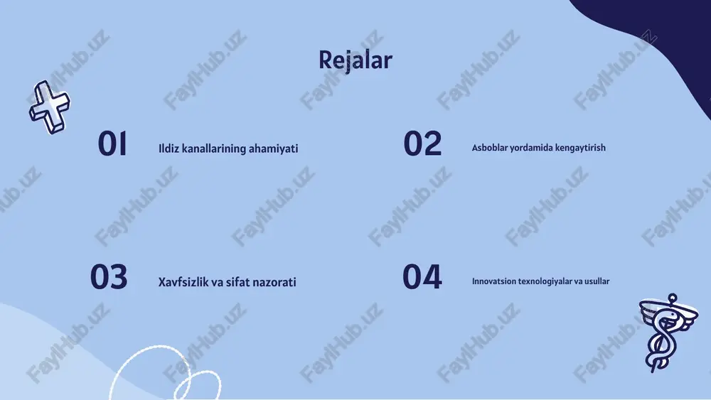 n aniq kengaytirilishi mumkin, bu esa davolanish tezligini oshiradi va muvaffaqiyat darajasini yaxshilaydi. asboblar bilan kengaytirish texnikalari asboblar yordamida ildiz kanallarini kengaytirish, stomatologiyada muhim jarayondir. bu usullar, asboblar yordamida ildiz kanallarini toza va kengaytirilgan holatda saqlashga yordam beradi. ildiz kanalini kengaytirish uchun turli xil asboblar mavjud, ta'sirchan uchlar, joriy ichki bo'shliqlar va mexanik teshiklar kabi. bu texnikalar, jarrohlik vaqtida nisbatan qisqa vaqt ichida samarali natijalarni beradi. masalan, rotatsion burg'ulardan foydalanish ildiz kanalining aniq kengayishiga olib keladi, bu esa davolanish jarayonini tezlashtiradi. shuningdek, kengaytirilgan kanallar orqali yaxshi tozalash yanada samarali davolanish natijalarini ta'minlaydi. ildiz kanallarini asboblar orqali boshqarish asboblar bilan ishlash ildiz kanallarini boshqarish ildiz kanallarini kengaytirishda turli asboblardan foydalanish muhimdir. qulay asboblar yordamida protseduralarni osonlashtirish va muvaffaqiyat darajasini oshirish mumkin. kanallarni boshqarish uchun to'g'ri usullarni tanlash zarur. asboblar va materiallar samaradorligini aniqlash, tahlil qilish va optimal natijalarga erishishga yordam beradi. xavfsizlik standartlari bo'yicha hisobot xavfsizlik talablarini aniqlash sifat nazorati jarayoni …