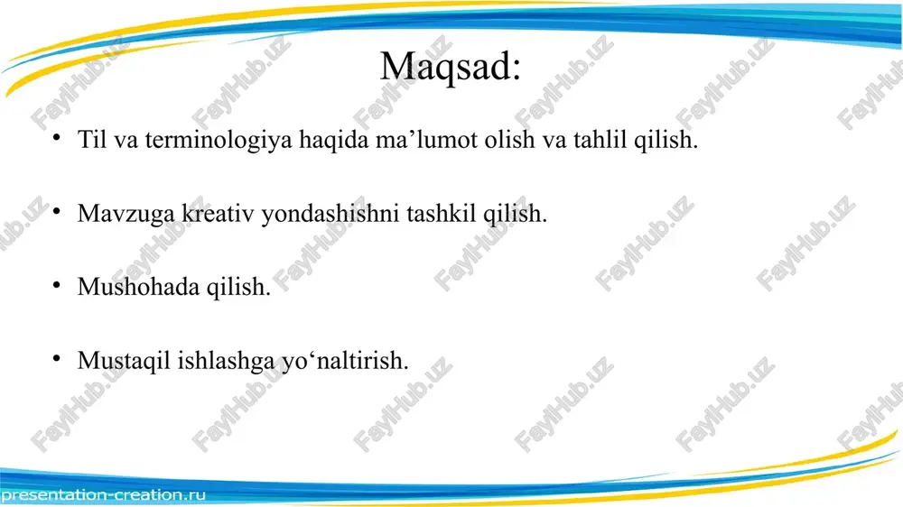 jinoyat josus qotil til va terminologiya. bugungi kunda terminologiyaning amaliy va nazariy masalalarini yanada chuqurroq o‘rganish, terminlar yaratish va ularni qo‘llashni til qonuniyatlari asosida tartibga solish davlat ahamiyatiga molik muammoga aylandi. shuning uchun ona tilimizning turli terminologik tizimlarini yanada teranroq tadqiq etish, ularni terminologiyaning xilma-xil masalalari bo‘yicha atroflicha tadqiq qilish bugungi kunning dolzarb masalalaridan biridir. 9 ilm-fan, texnika, qishloq xo‘jaligi va san'atga oid tushunchalarning aniq nomini bildiruvchi bir ma'noli so‘z va birikmalar terminlar deyiladi. terminologiya terminlar yig‘indisi va shu terminlarni o‘rganuvchi soha terminologiya deyiladi. termin grekcha terminos so‘zidan olingan bo‘lib, chek, chegara ma'nolarini bildiradi. termin respublikamiz mustaqil deb e’lon qilingandan keyin, bu sohadagi ahvol butunlay o‘zgardi. tashqi iqtisodiy aloqalar yanada rivojlanib ketdi. dunyoning juda ko‘p mamlakatlari bilan xilma-xil aloqalarga keng yo‘l ochildi. bu omillar o‘zbek tilida yangi-yangi terminlarning paydo bo‘lishiga sabab bo‘ldi. bu yangi terminlar sirasida iqtisodiy terminologik tizim ham o‘ziga xos o‘rinni egallab kelmoqda. shu boisdan, fan va texnika …