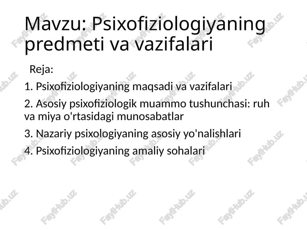 xologiya yo'nalishi - muayyan psixik jarayonlar sodir bo'lishini taminlaydigan neyron tarmoqlarini o'rganuvchi fan. psixofiziologiyaning oliy psixik funksiyalar miya mehanizmini o'rganadi not qismi "miya-ruhiyat" muammosini tahlil qilish asosida eng muhim o'zgarishlar psixofiziologiyada tizimli yondashuvni joriy etishga olib keldi.