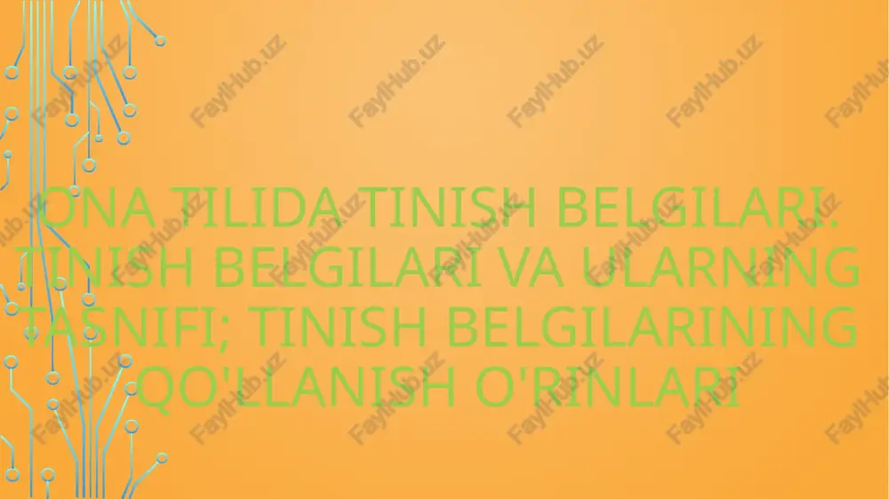 unan o’ziga mustaqil bo’lsa, har biridan so’ng so’roq belgisi qo’yiladi: komila so’zida davom etadi: «ha jamol akam qanday ? toshkentdami ?» (g’.g’.) 2) agar so’roq gaplar mazmunan umumiy bir fikrni ifodalasa, so’roq belgisi so’nggi so’roq gapdan keyin qo’yiladi: - tag’in mehmon boshlab keldingmi ? kim kelyapti: savrimi, rahbarmi yo akangning bolalarini yetaklab kelyapsanmi ? (g’.g’.) 3) so’z yoki noaniq ibora bo’lsa yoki ajablanish ifodalansa: ovqatga tajovuz (?) qilingandan so’ng, mehmonlar qo’llarini dasturxonga (?) artdilar. undov belgisi. undov belgisi quyidagi o’rinlarda qo’yiladi: kuchli his-hayajonni ifodalagan gaplardan so’ng: «prfessor nazarov! mana u qanday odam ekan!» (a.m.). buyurish, tilak, orzu ma'nolarini ifodalagan gaplardan so’ng: fido bo’lsin sen uchun jon-tanim onam! (h.p.) 3.gap boshida kelib kuchli his-hayajon ifodalagan undalmalardan, undov hamda ha va yo’q so’zlaridan so’ng: yo’q, yo’q! bu og’ir ishni bo’ynimga ololmayman! ko’p nuqta. ko’p nuqta quyidagi o’rinlarda qo’llaniladi: 1. fikrni tugallanmaganligi, so’zlovchining yana nimadir aytmoqchi ekanligini ko’rsatish uchun (fikrning davom ettirmasligi odatda …