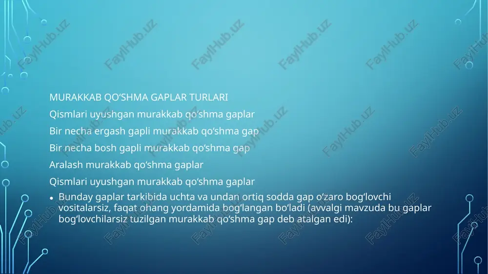 murakkab qo'shma gap va uning turlari - Page 2