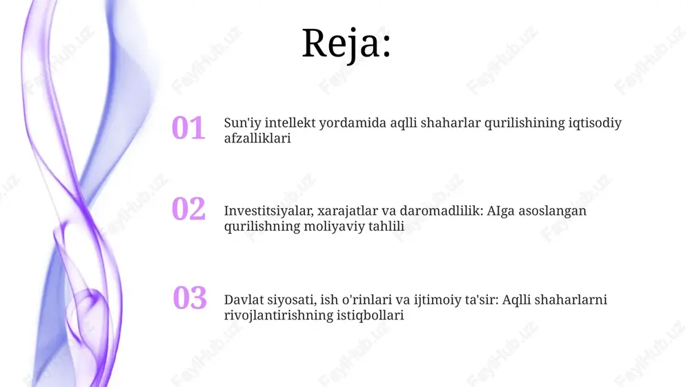 mutaxassislar uchun esa o'rtacha 40% yuqori maosh to'lanadi. qurilishda ai 15-20% ish o'rinlarini yo'qotishi mumkin, lekin ma'lumotlar tahlili va dronlarni boshqarish kabi yangi sohalarda yuqori malakali mutaxassislarga talab ortadi. ai qurilishda 30% gacha ish o'rinlarini avtomatlashtirishi mumkin, bu esa bim modellashtirish, robototexnika va ai algoritmlarini ishlab chiqish bo'yicha yangi malakalarni talab qiladi. mulk qiymati va investitsiya daromadliligi tahlili ai qurilishida xarajatlarni 15-20% ga kamaytirish orqali mulk qiymatini oshirish mumkin, bu esa investitsiya daromadliligi ko'rsatkichini sezilarli darajada yaxshilaydi. aqlli shaharlarda barqarorlikni ta'minlash uchun energiya samaradorligi 30% ga oshishi, bu esa uzoq muddatli investitsiya daromadliligini va mulk narxini ko'taradi. ai yordamida mulkni boshqarish xarajatlarini 25% ga kamaytirish, operatsion samaradorlikni oshirish va investitsiya daromadliligi ko'rsatkichlarini optimallashtirish imkonini beradi. barqarorlik, resurslardan foydalanish samaradorligi va iqtisodiy o'sish sun'iy intellekt yordamida energiya tejaydigan binolar loyihalashtirilishi, qurilishda qayta tiklanadigan materiallardan foydalanish imkoniyati ortadi, bu esa barqarorlikni oshirib, iqtisodiy o'sishni rag'batlantiradi. ai qurilishdagi barqarorlikka 30% gacha materiallar chiqindilarini …